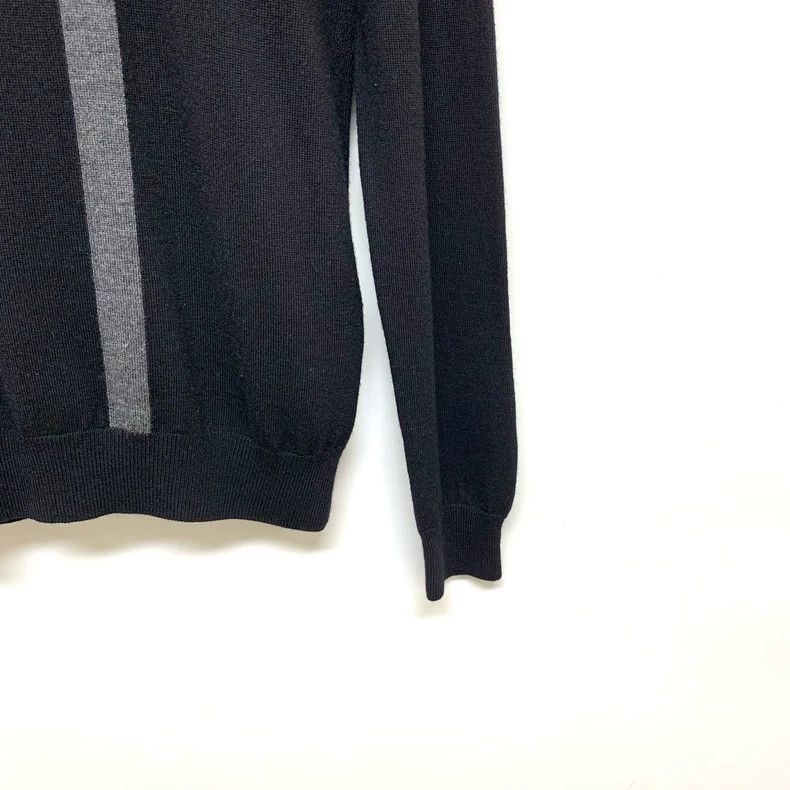 Givenchy Givenchy Black and gray striped wool knitted sweater, size Size US L / EU 52-54 / 3 - 6 Thumbnail
