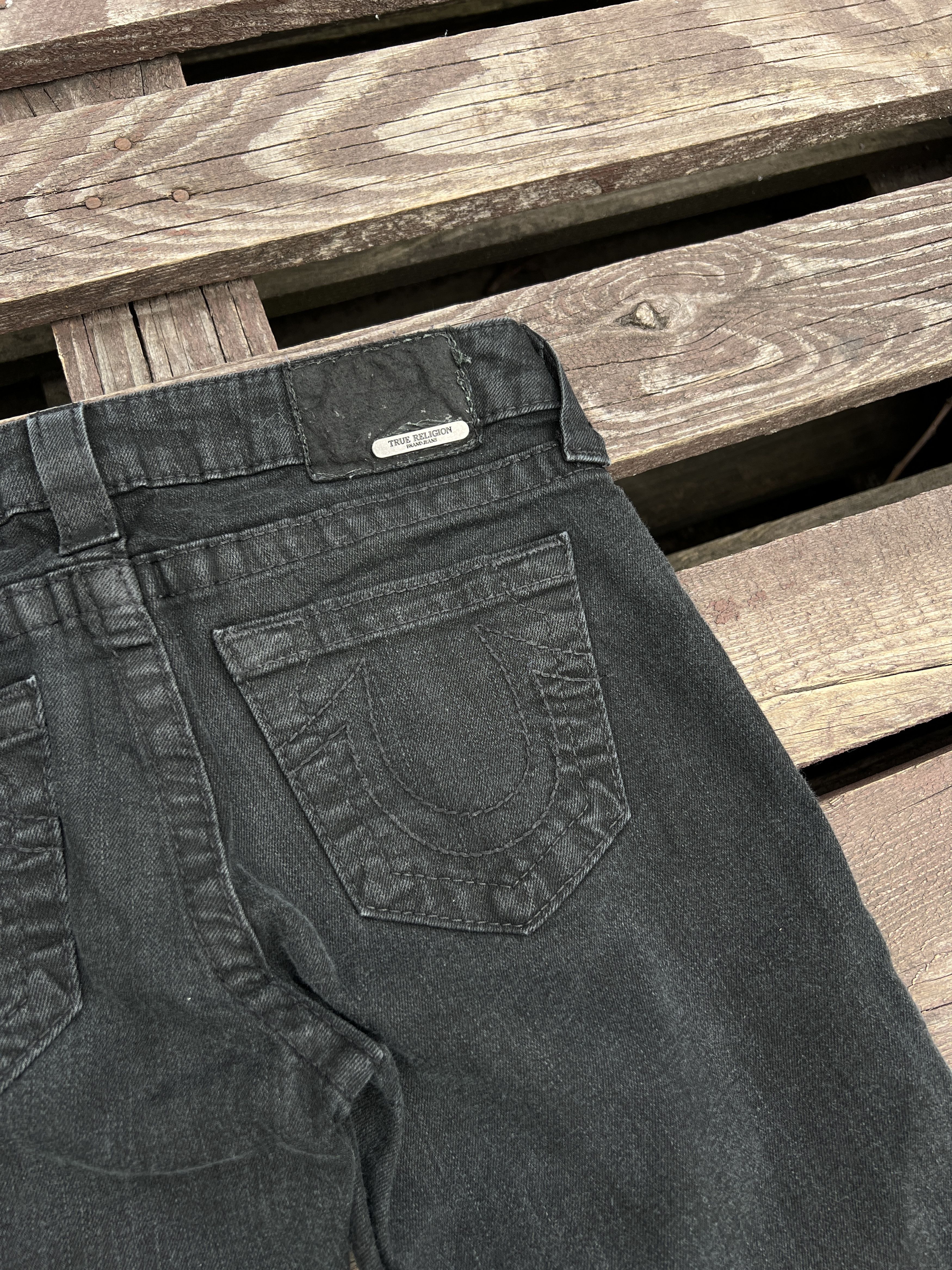 True Religion True Religion Y2K Vintage Casey Black Jeans Size 27" / US 4 / IT 40 - 4 Thumbnail