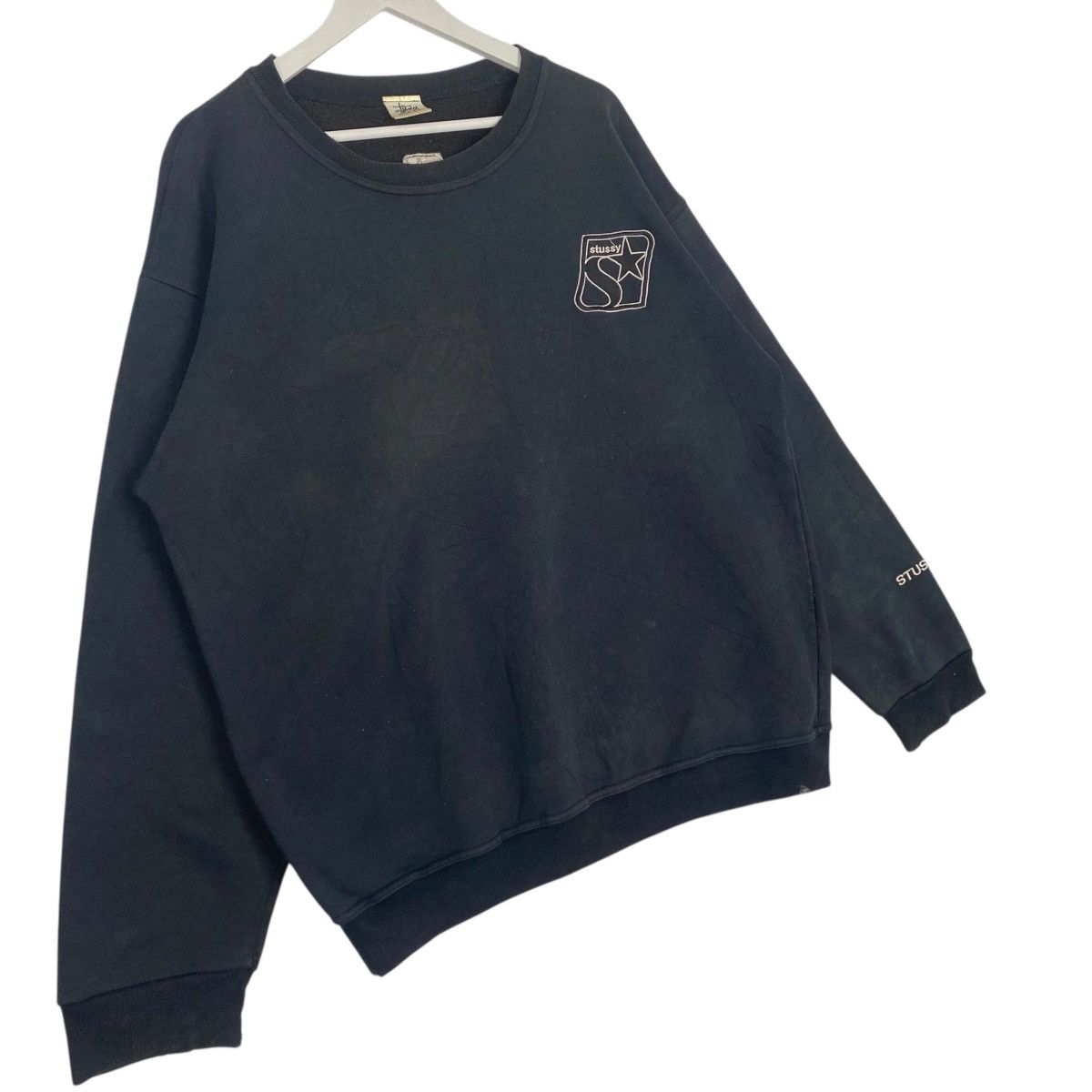Other Vintage Stussy Embroidered Crewneck Sweatshirt Dark Gray Size US L / EU 52-54 / 3 - 8 Thumbnail