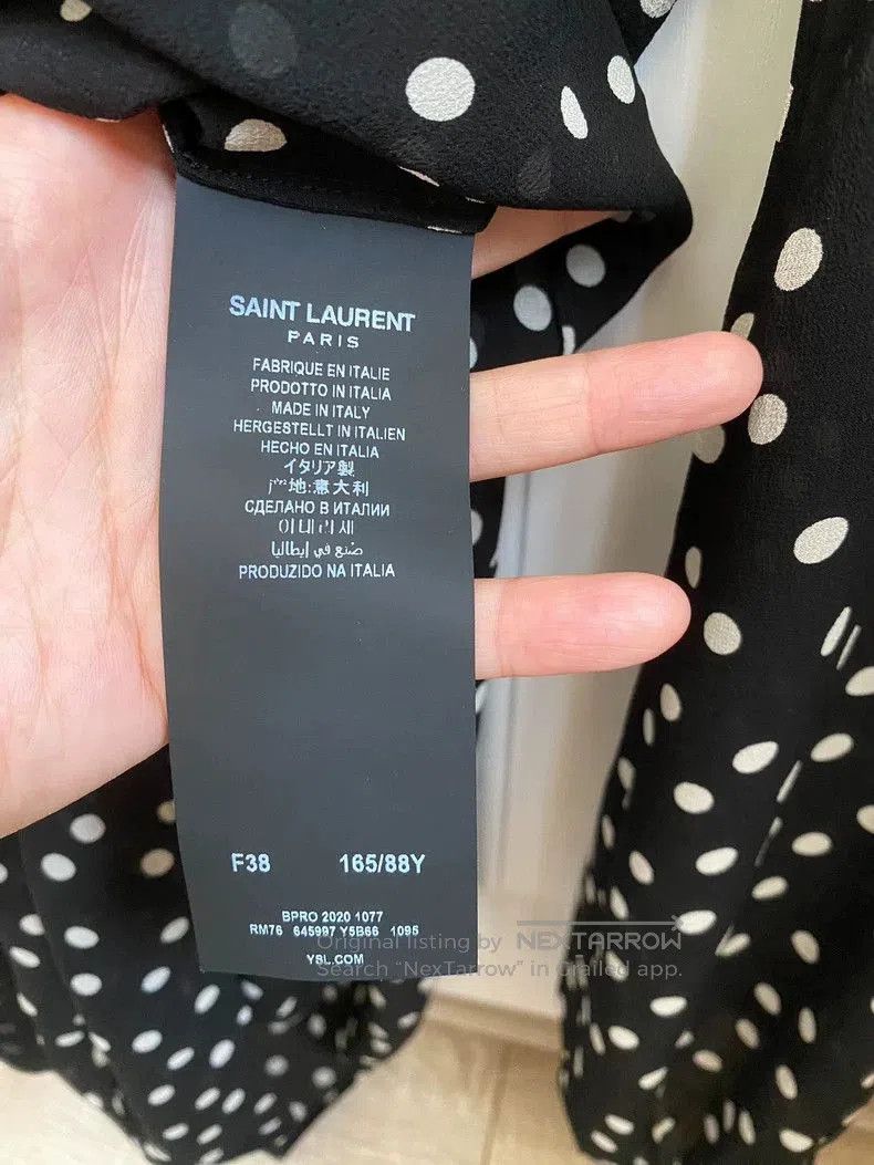 Saint Laurent Paris Saint Laurent Silk Polka Dot Dress. Size US M / EU 48-50 / 2 - 7 Thumbnail