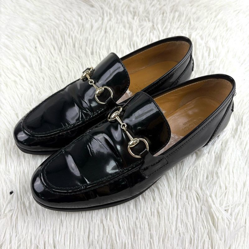 Gucci Gucci Black Patent Leather Loafers for Casual Wear Size US 5.5 / EU 38 - 1 Thumbnail