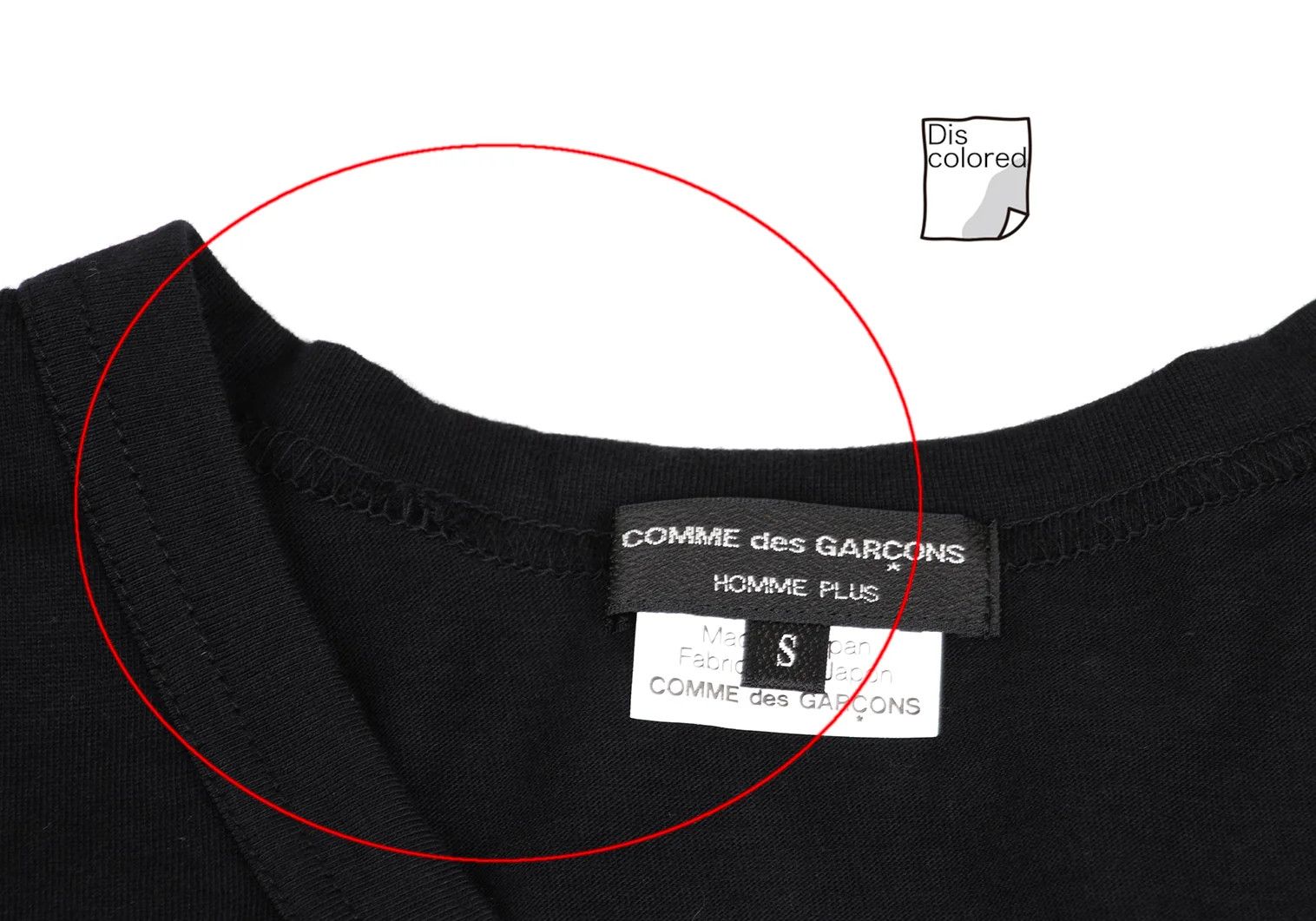 Comme des Garcons Homme Plus V-Neck Frill Long Sleeve T-Shirt in Black Size S Size US S / EU 44-46 / 1 - 4 Thumbnail