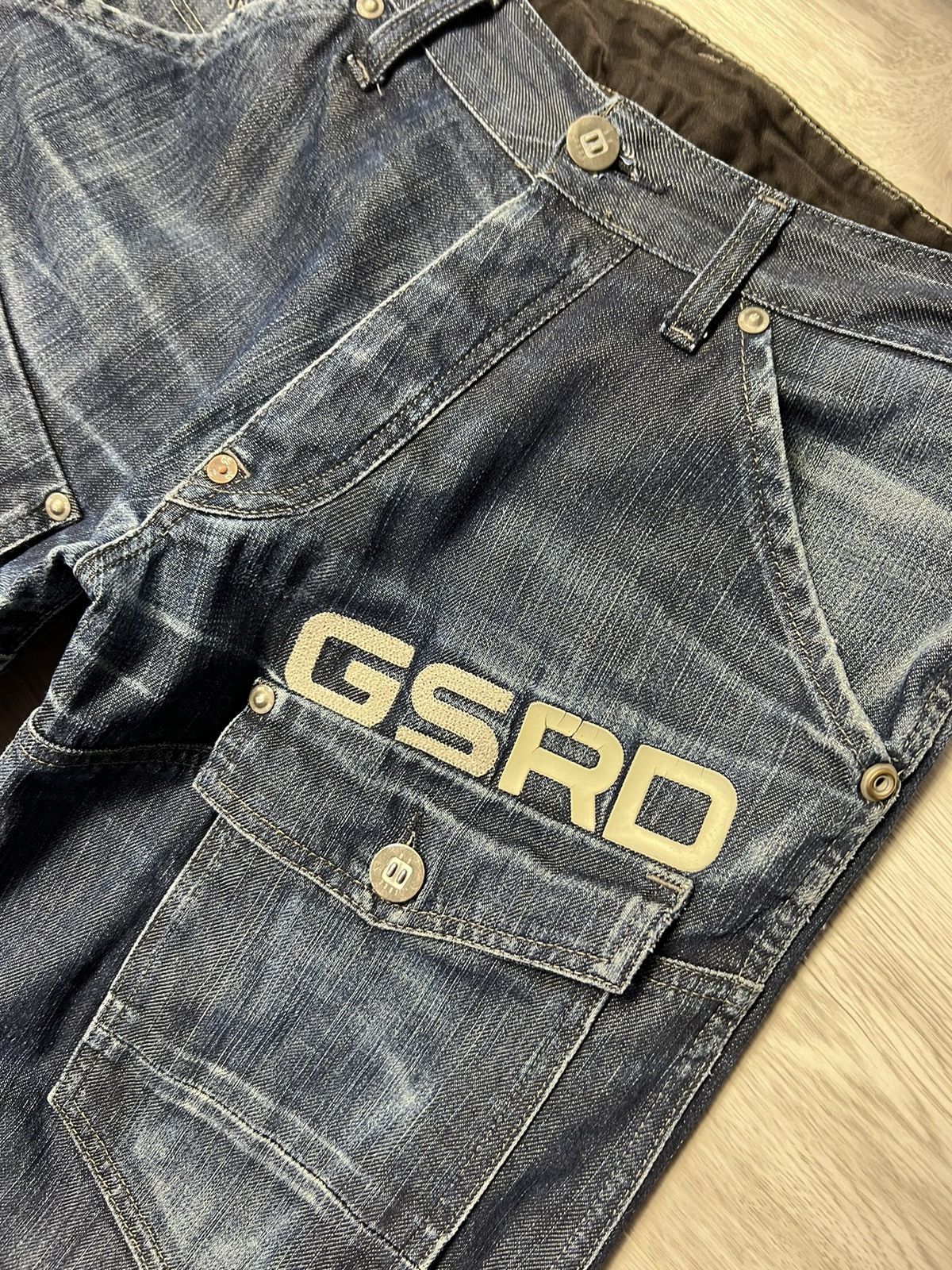 G-Star × Vintage Vintage G-Star RAW RSRD Multi Pocket Worn Out Baggy Jeans Size US 30 / EU 46 - 5 Thumbnail