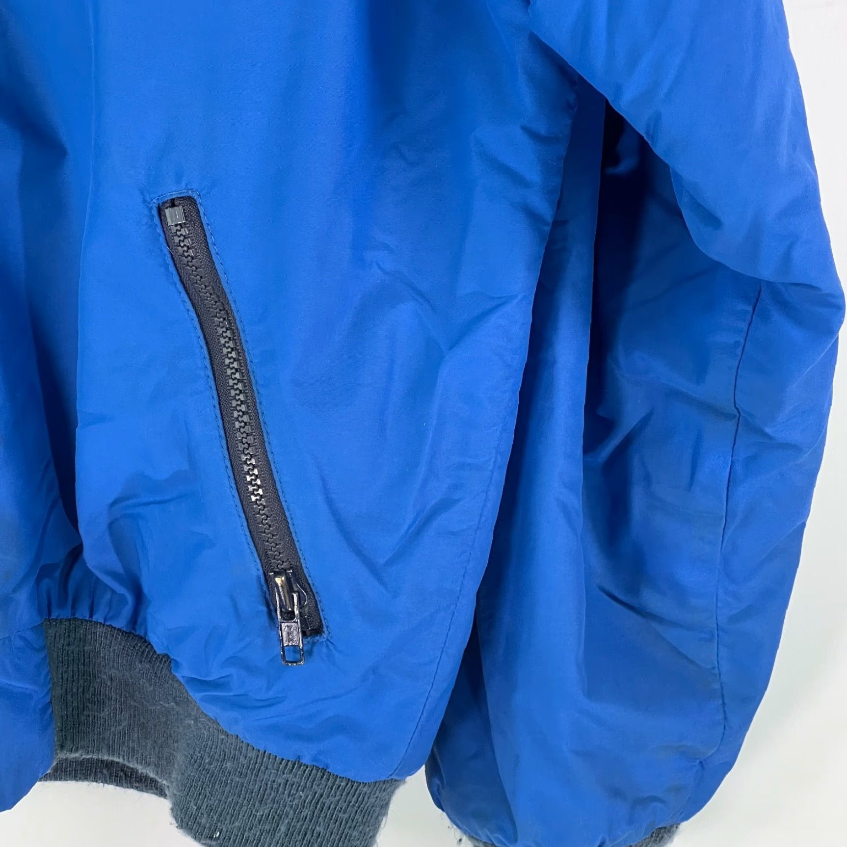 Vintage L.L. Bean Womens Bomber Jacket Blue Long Sleeves Fleece Lined Size M Size M / US 6-8 / IT 42-44 - 6 Thumbnail