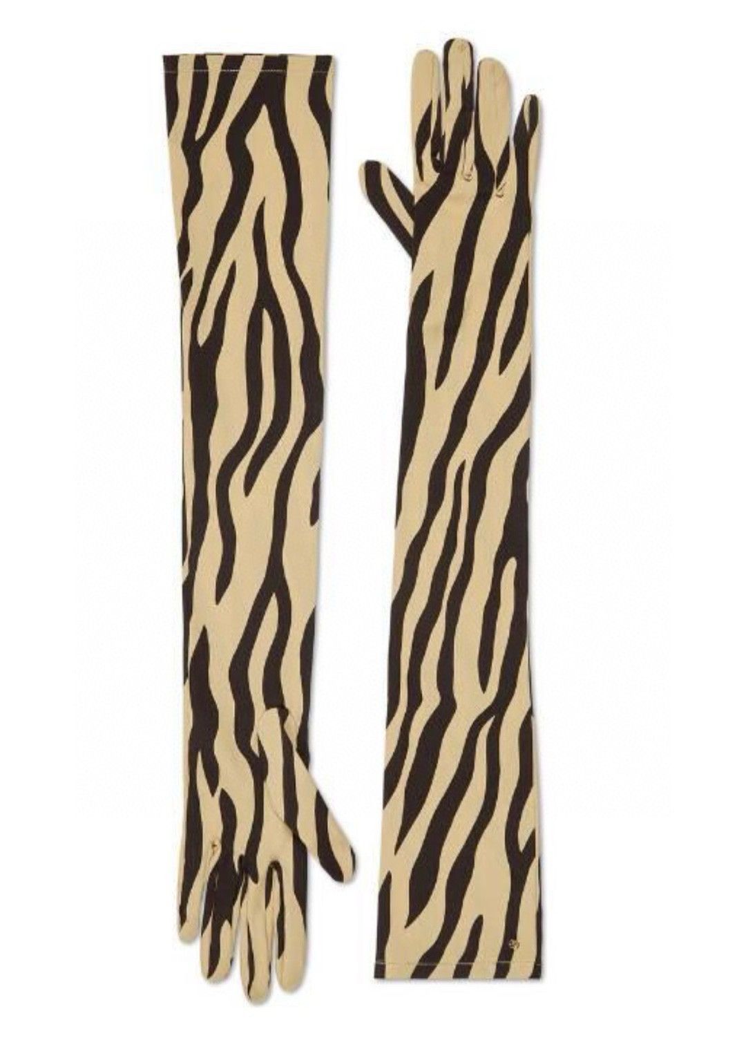 Gucci Zebra Print Twill Gloves Size ONE SIZE - 8 Thumbnail