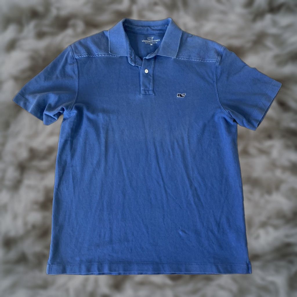 Vineyard Vines Vineyard Vines Polo Shirt Mens Medium Blue White Golf Cotton Outdoor Adult Size US M / EU 48-50 / 2 - 1 Thumbnail