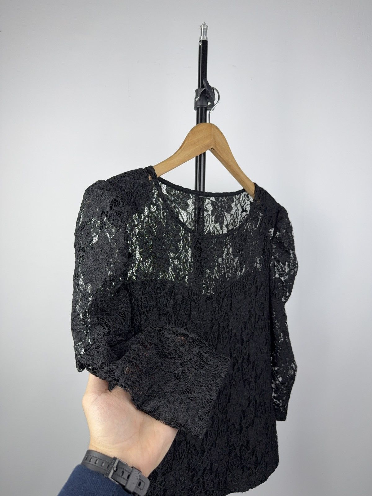20471120 × Japanese Brand × Vintage Vintage 90s crazy Mesh Gothic JPG Japanese style Blouse Size M / US 6-8 / IT 42-44 - 4 Thumbnail