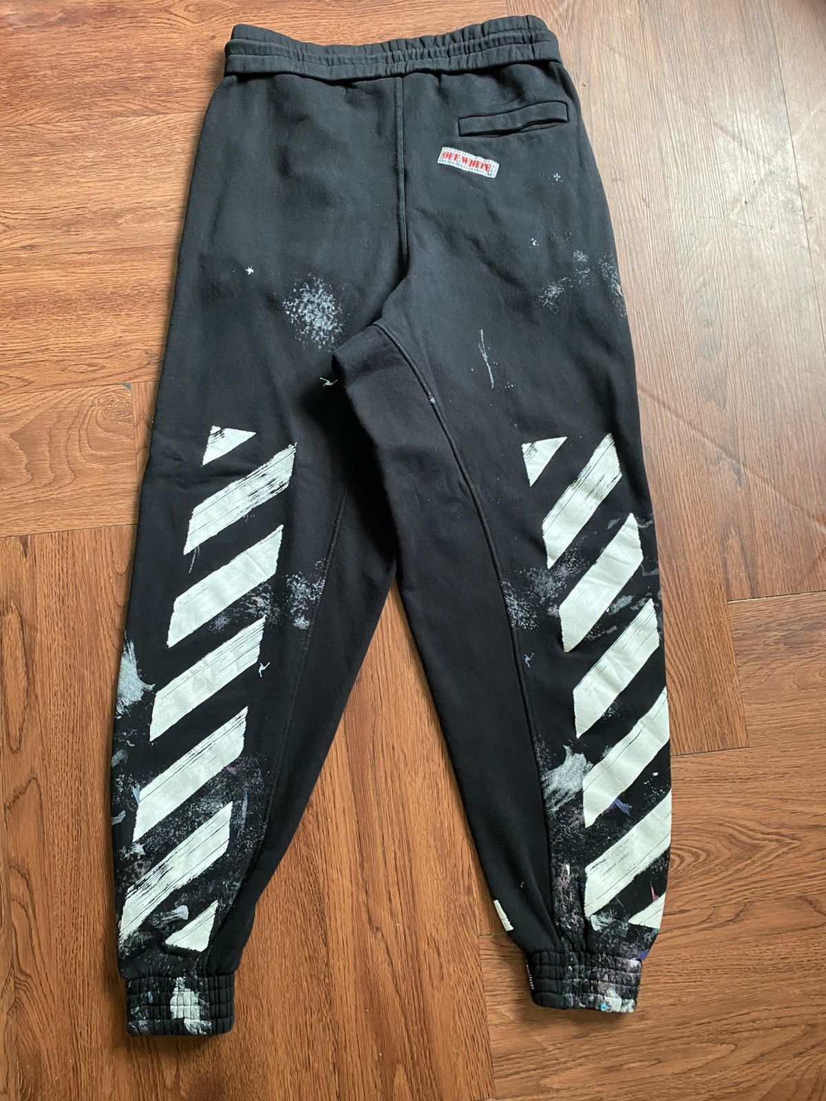 Off-White Off White Diagonal Galaxy Sweatpants Size US 31 - 2 Thumbnail
