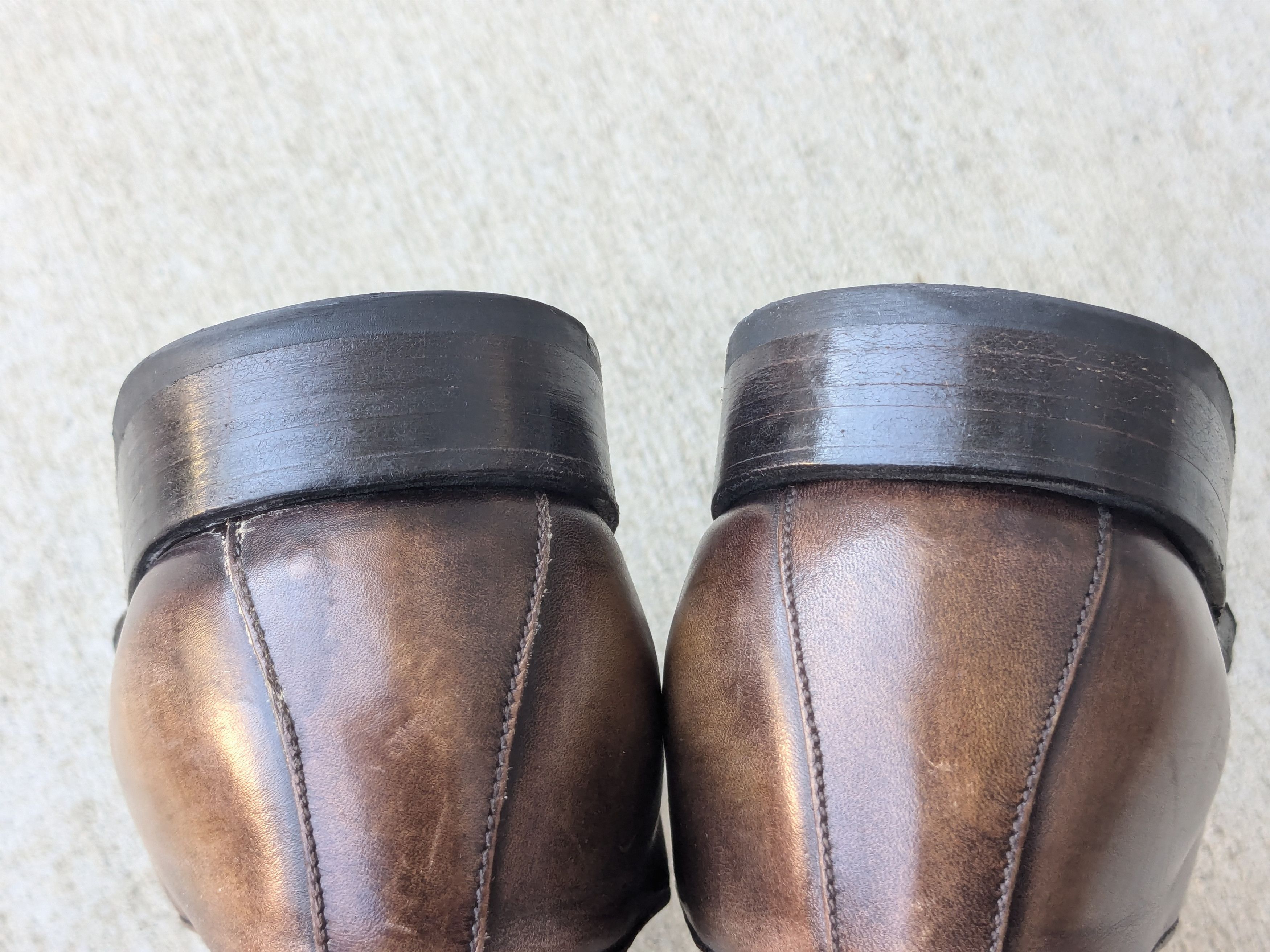 Berluti Markowski Penny Loafers Brown Leather 9 Patina Burnished Size US 9 / EU 42 - 14 Thumbnail