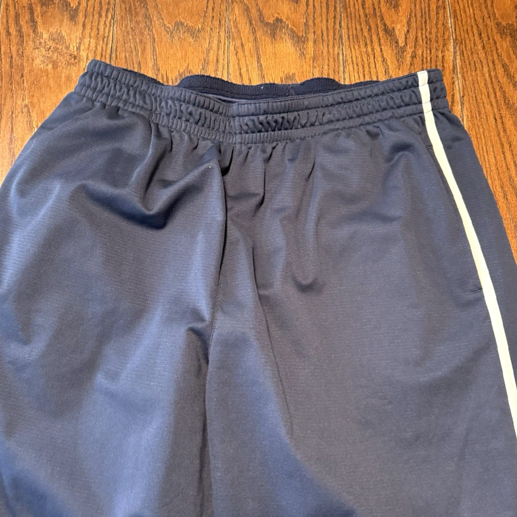 Nike VINTAGE Nike Elite Warmup Pants Mens XXL Blue White Orange Jogger Drawstring 90s Nike Mini Swoosh 33in Inseam Size US 39 - 4 Thumbnail