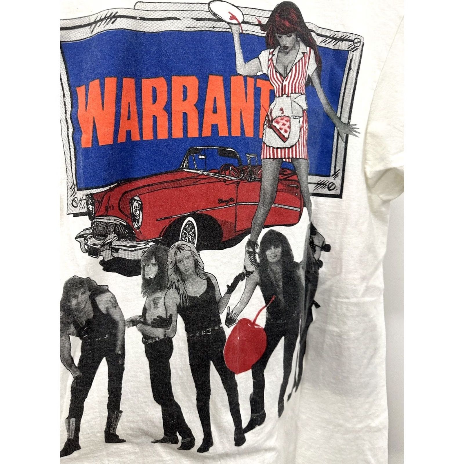 Fruit Of The Loom VTG Poison Flesh & Blood Live Warrant Double Sided Tour T-Shirt M White Men's Band Concert Tour or Merch Shirt Size US M / EU 48-50 / 2 - 4 Thumbnail