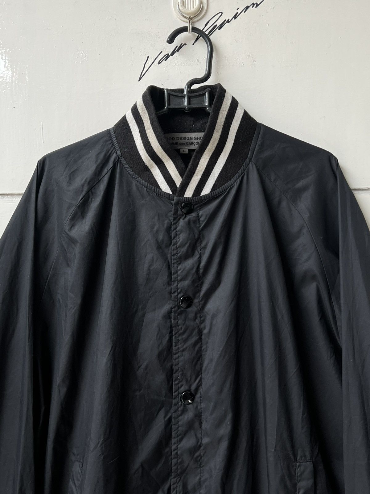 Comme des Garcons CDG COMME des GARCONS Black Varsity Jacket Size US L / EU 52-54 / 3 - 3 Thumbnail