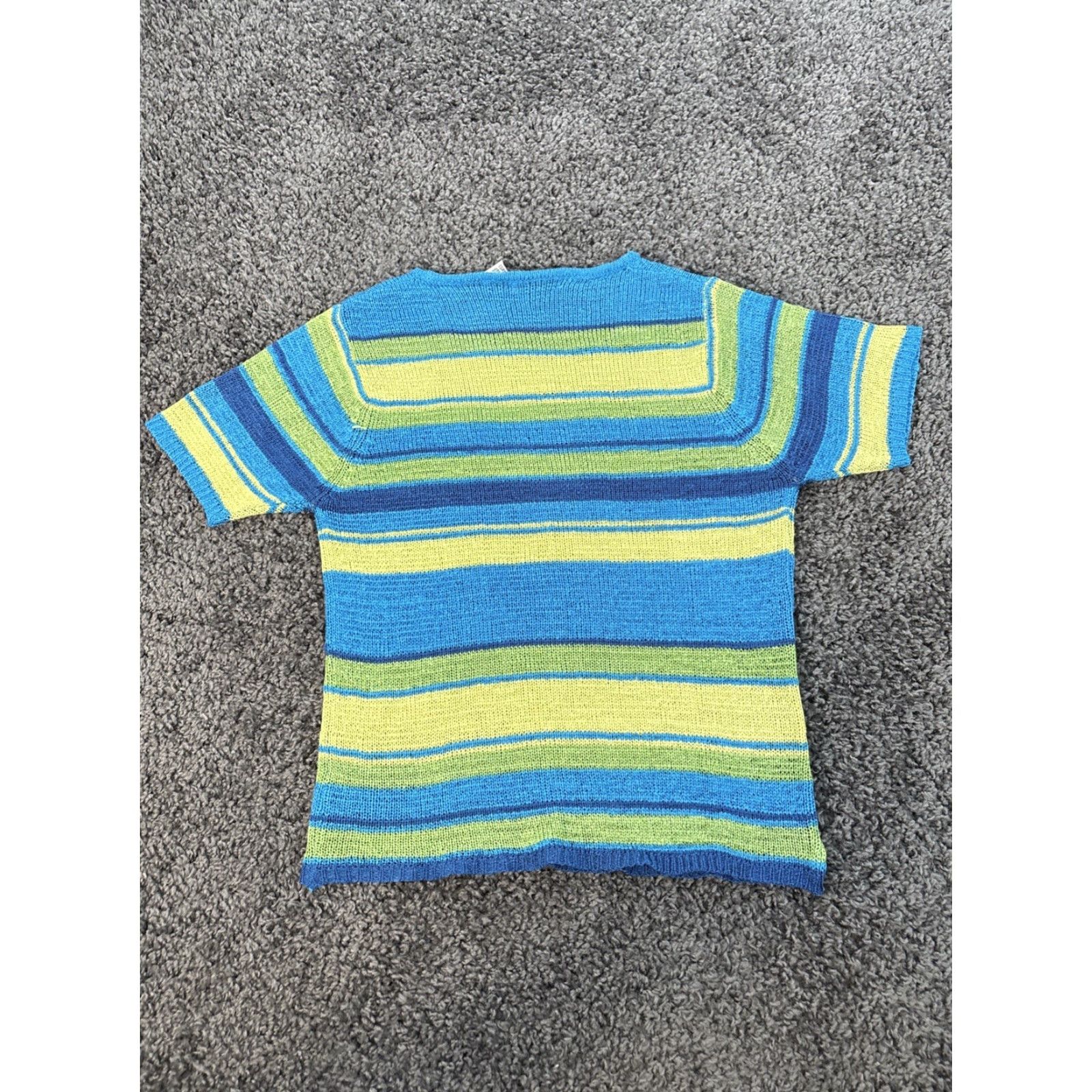 Vintage VINTAGE Outfit Jpr T-Shirt Square Neck Striped Blue 90s Womens Medium Size M / US 6-8 / IT 42-44 - 5 Thumbnail