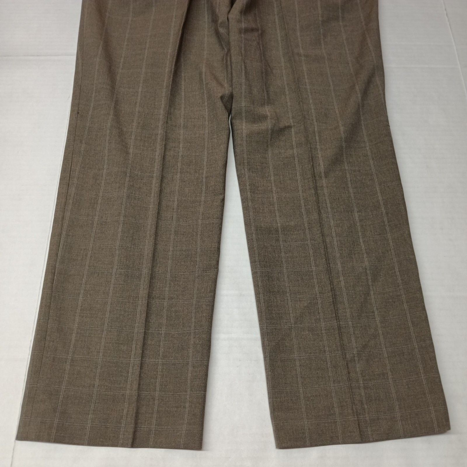Perry Ellis Perry Ellis Portfolio Modern Dress Pants Mens 34x30 Blue Tan Size US 34 / EU 50 - 6 Thumbnail