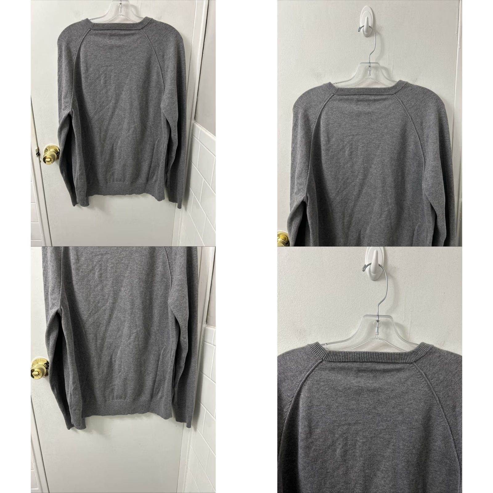 Brooks Brothers Brooks Brothers Red Fleece Sweater Mens L Gray Cotton Cashmere Raglan Crewneck Pullover Knit Casual Business All Seasons Lightweight Size US L / EU 52-54 / 3 - 8 Thumbnail
