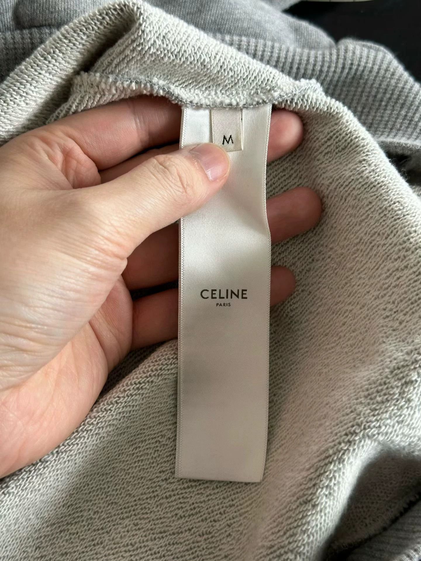 Celine CELINE Gray Drawstring Logo Hoodie M 98 New Size M / US 6-8 / IT 42-44 - 4 Thumbnail