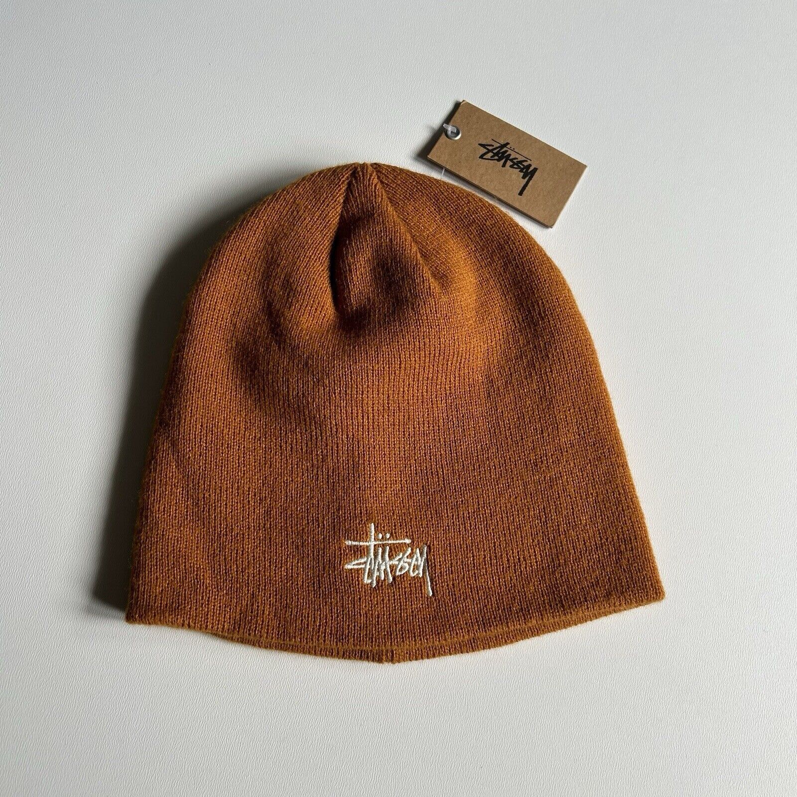 Stussy Stussy Basic Skullcap Beanie Embroidered Logo Hat Ochre Rare Size ONE SIZE - 4 Thumbnail