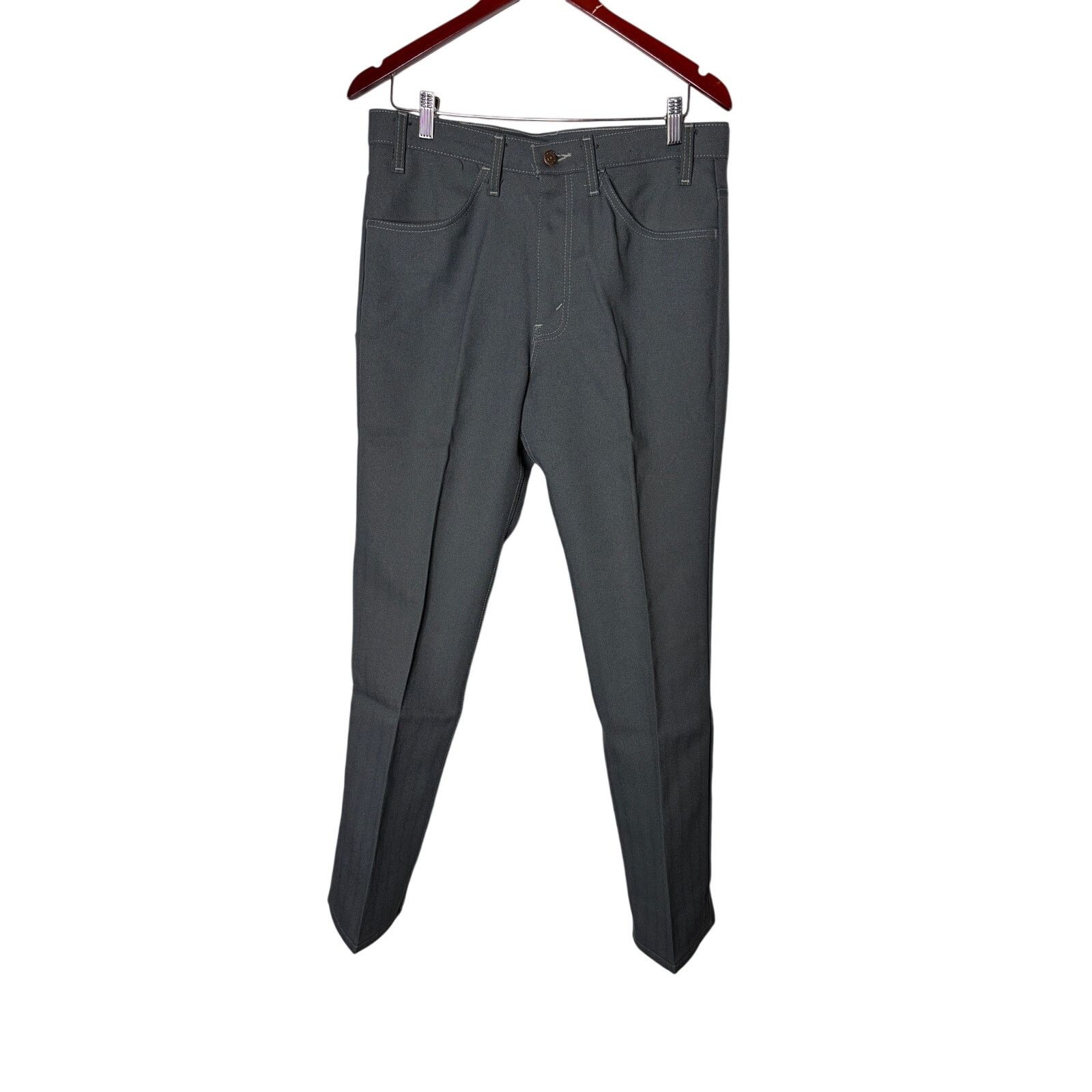 Levi's New Vintag 70s Levi’s Sta-Prest Grey Dress Retro Pants 34x30 Size US 34 / EU 50 - 1 Thumbnail