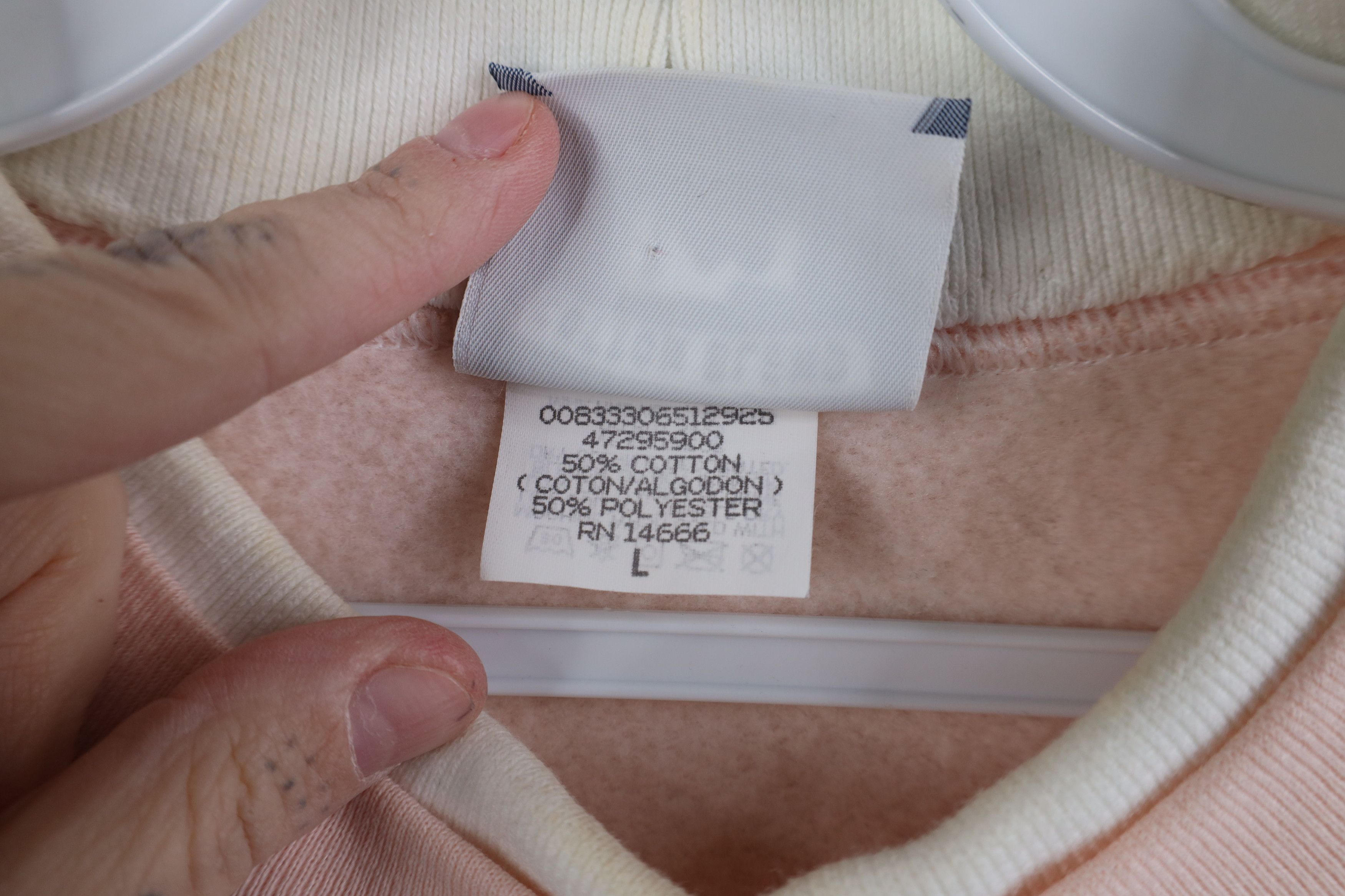 Vintage Vintage 90s Streetwear Butterfly Layered Sweatshirt Pink Size L / US 10 / IT 46 - 9 Thumbnail