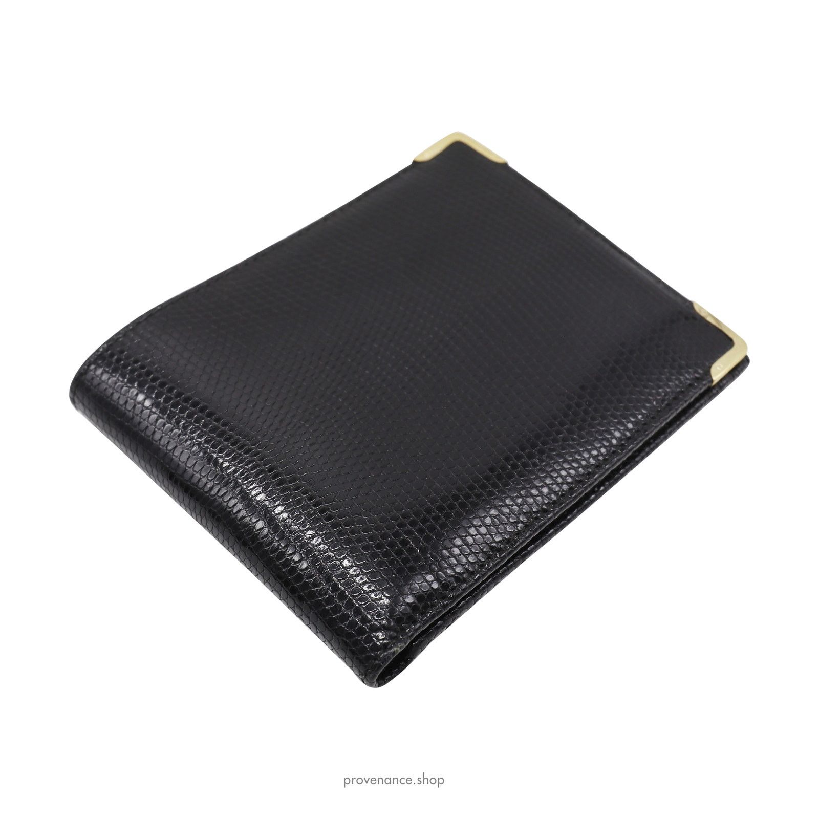 Gucci 🔴 Gucci Bifold Wallet - Black Lizard Leather Size ONE SIZE - 4 Thumbnail