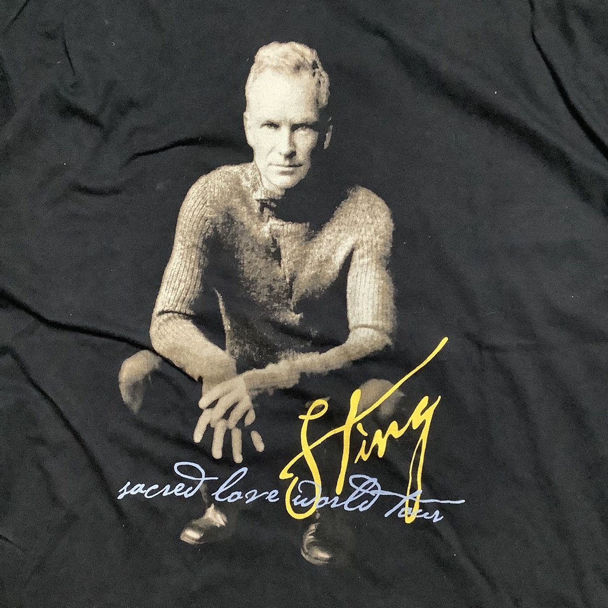 Sting × Vintage Vintage Sting Tour 2004 T-Shirt Black Size L Size US XL / EU 56 / 4 - 3 Thumbnail