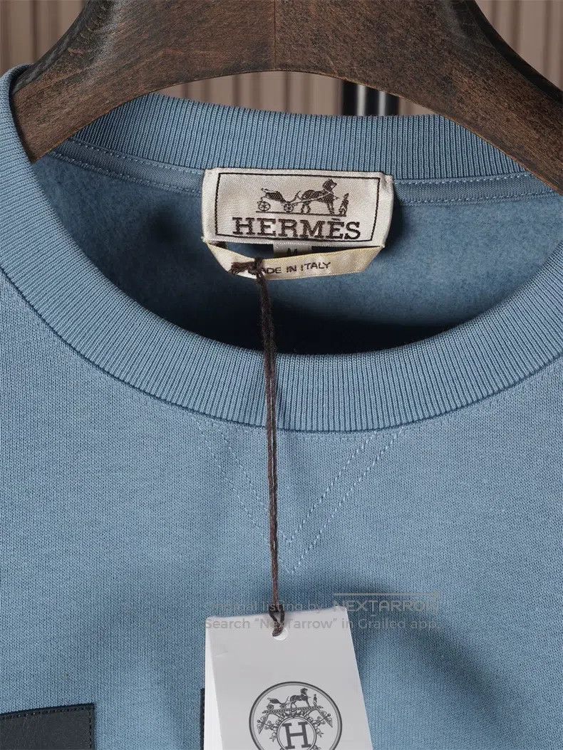 Hermes Hermes Leather Detail Hoodie Size US M / EU 48-50 / 2 - 4 Thumbnail