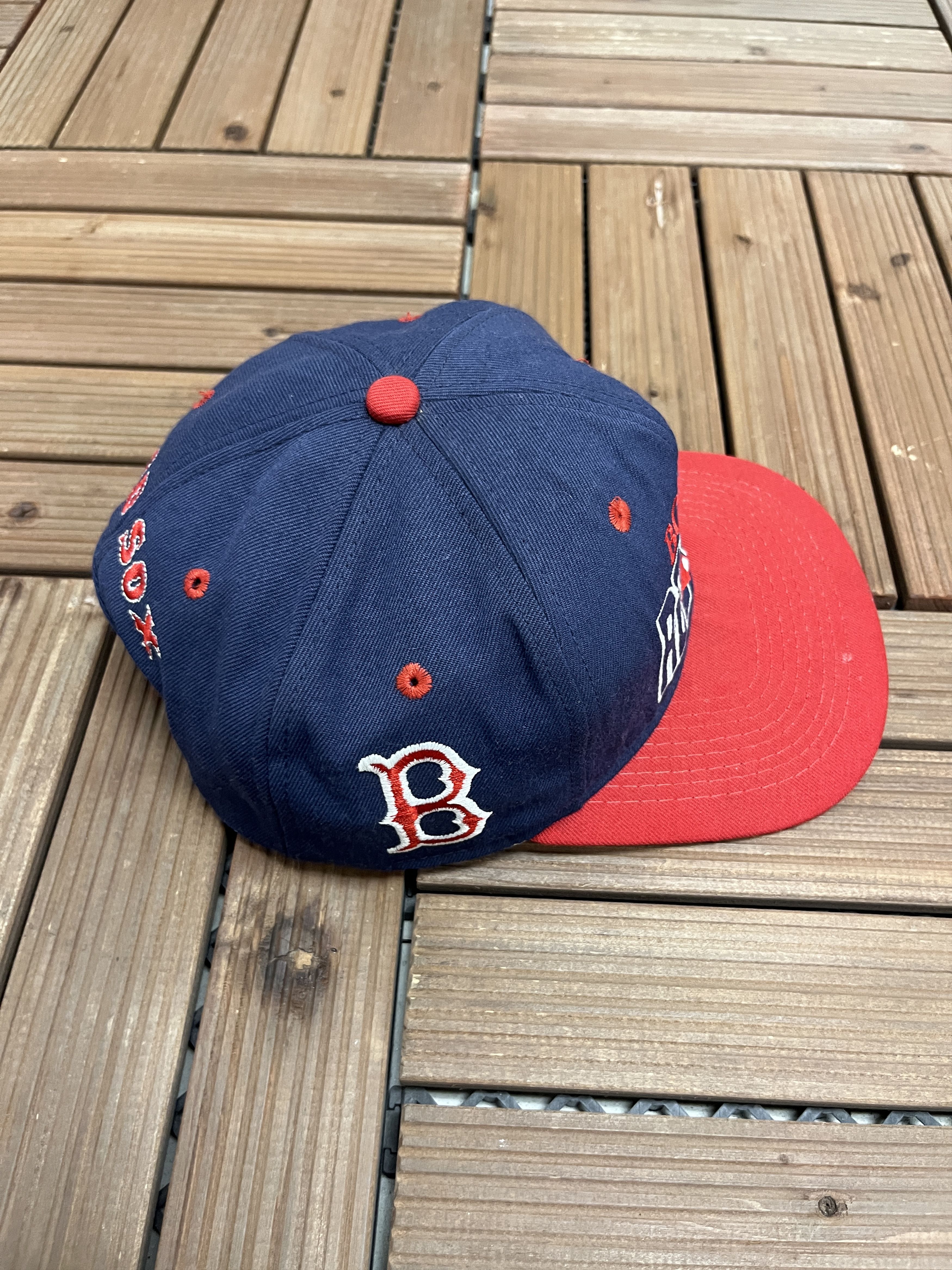 Vintage Boston Red Sox Vintage Snap Back Blue Hat Cap Size ONE SIZE - 4 Thumbnail