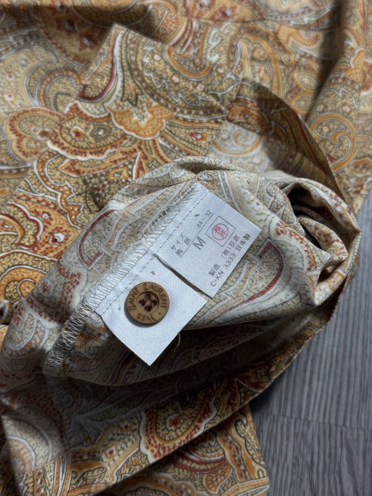 Yves Saint Laurent 💥LAST SALE💥Yves Saint Laurent Paisley Shirt Size US L / EU 52-54 / 3 - 8 Thumbnail