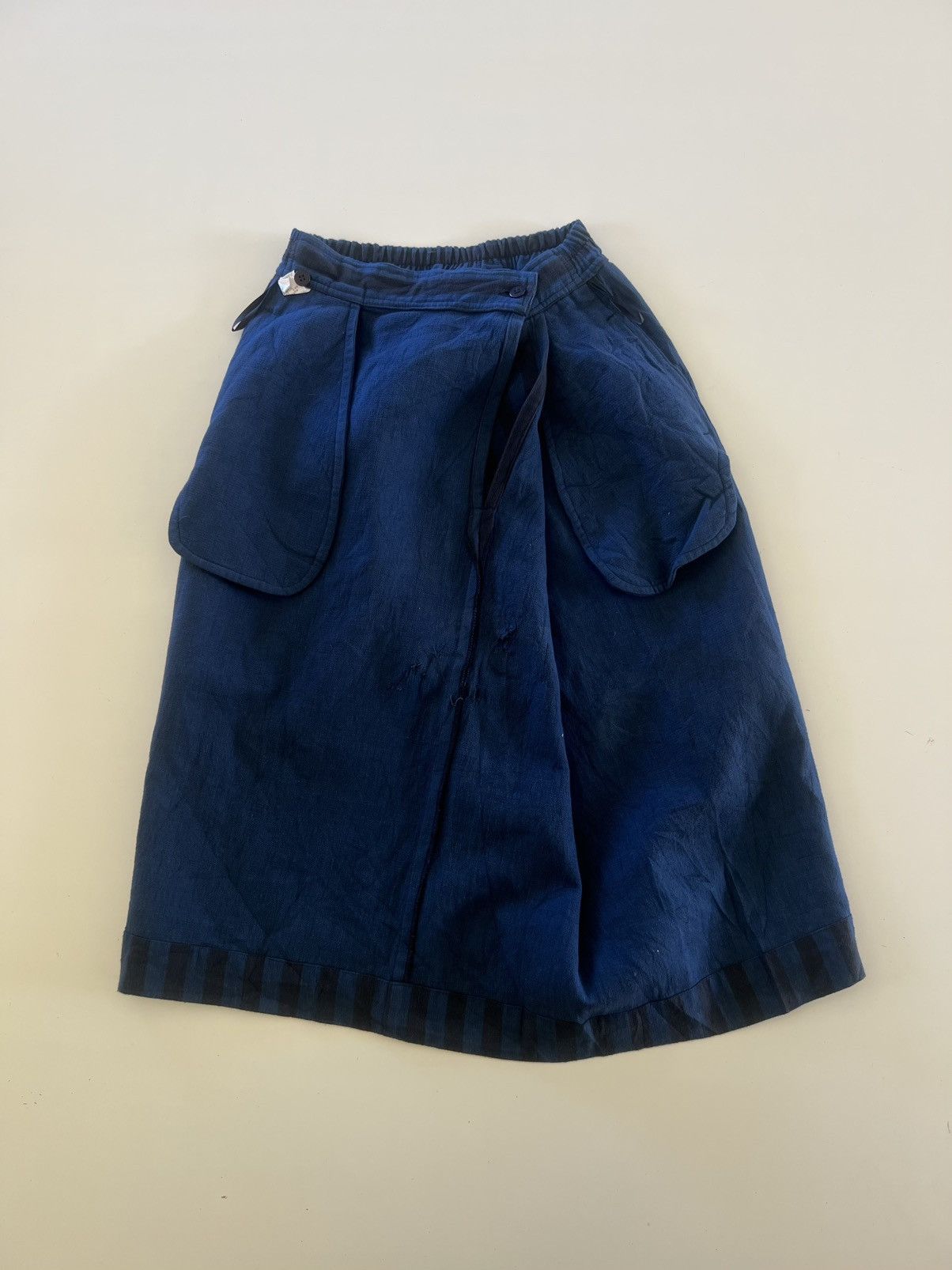 Issey Miyake Plantation by Issey Miyake Midi Skirt Stripe Waist 24-28" Size 28" / US 6 / IT 42 - 10 Thumbnail