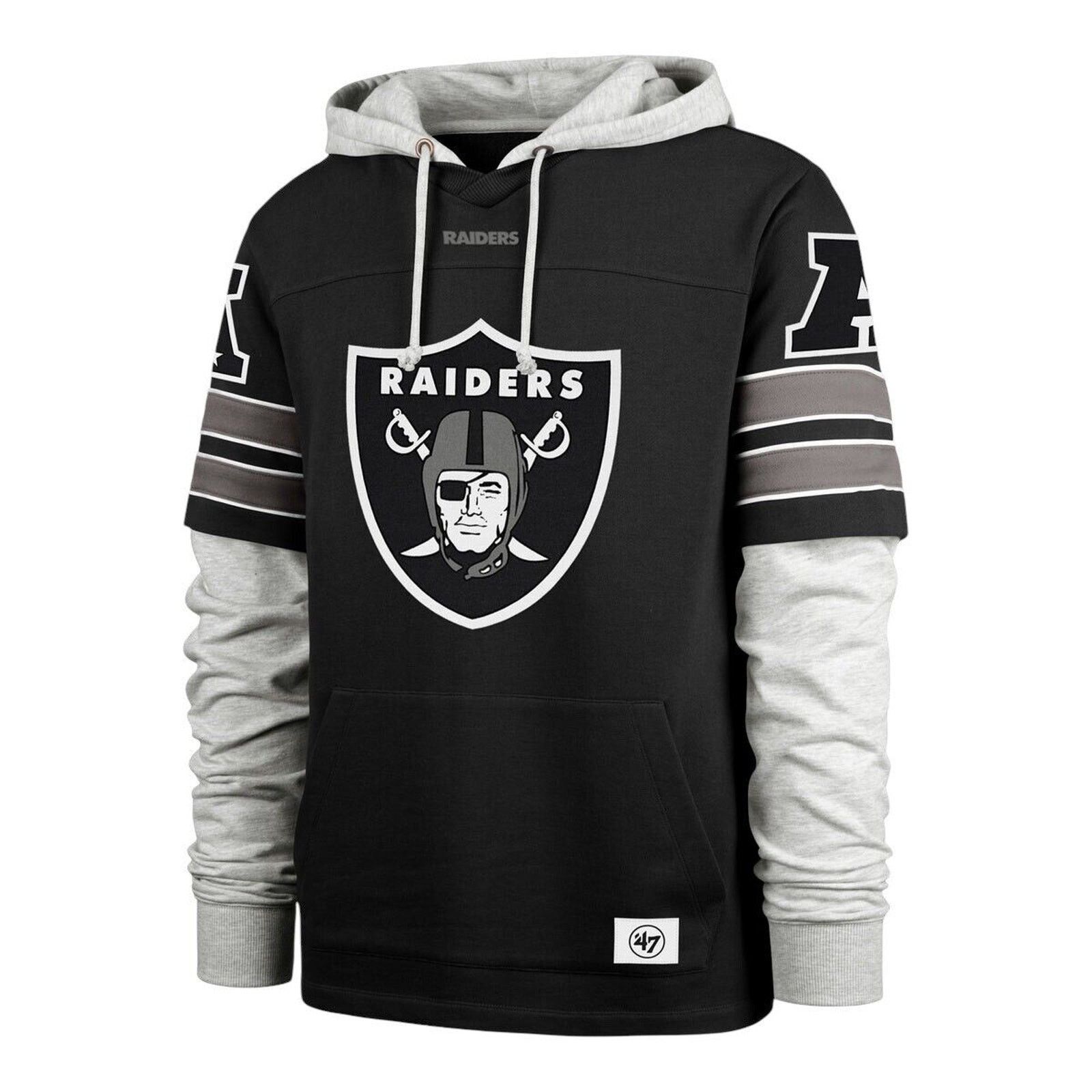 Las Vegas Raiders '47 Brand Black Hoodie Size Medium