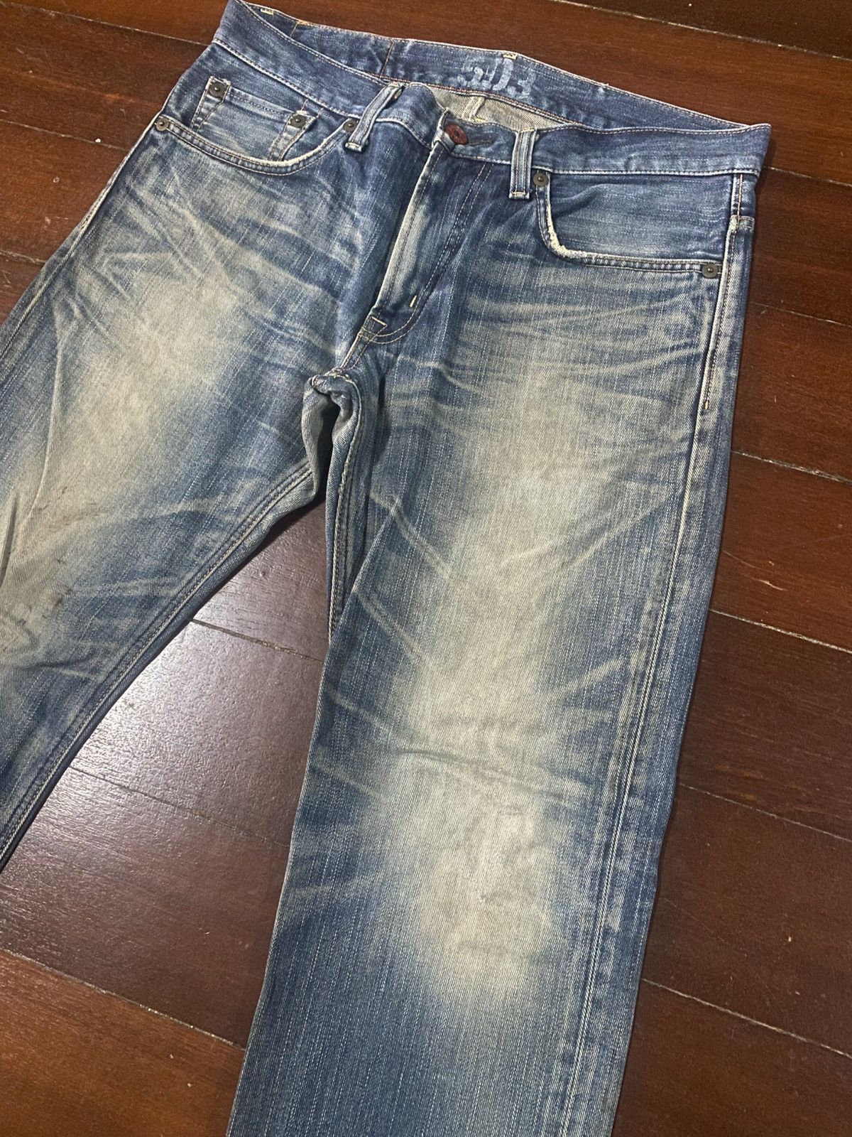 Edwin Fire Edwin 503 blue trip Flare Distressed Denim Size US 38 / EU 54 - 7 Thumbnail