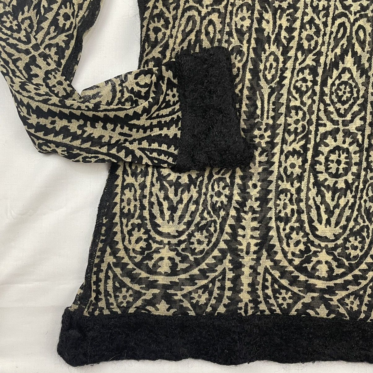 Jean Paul Gaultier Jean Paul Gaultier Arabic Paisley Elastic Mesh Top Vintage Size US S / EU 44-46 / 1 - 5 Thumbnail
