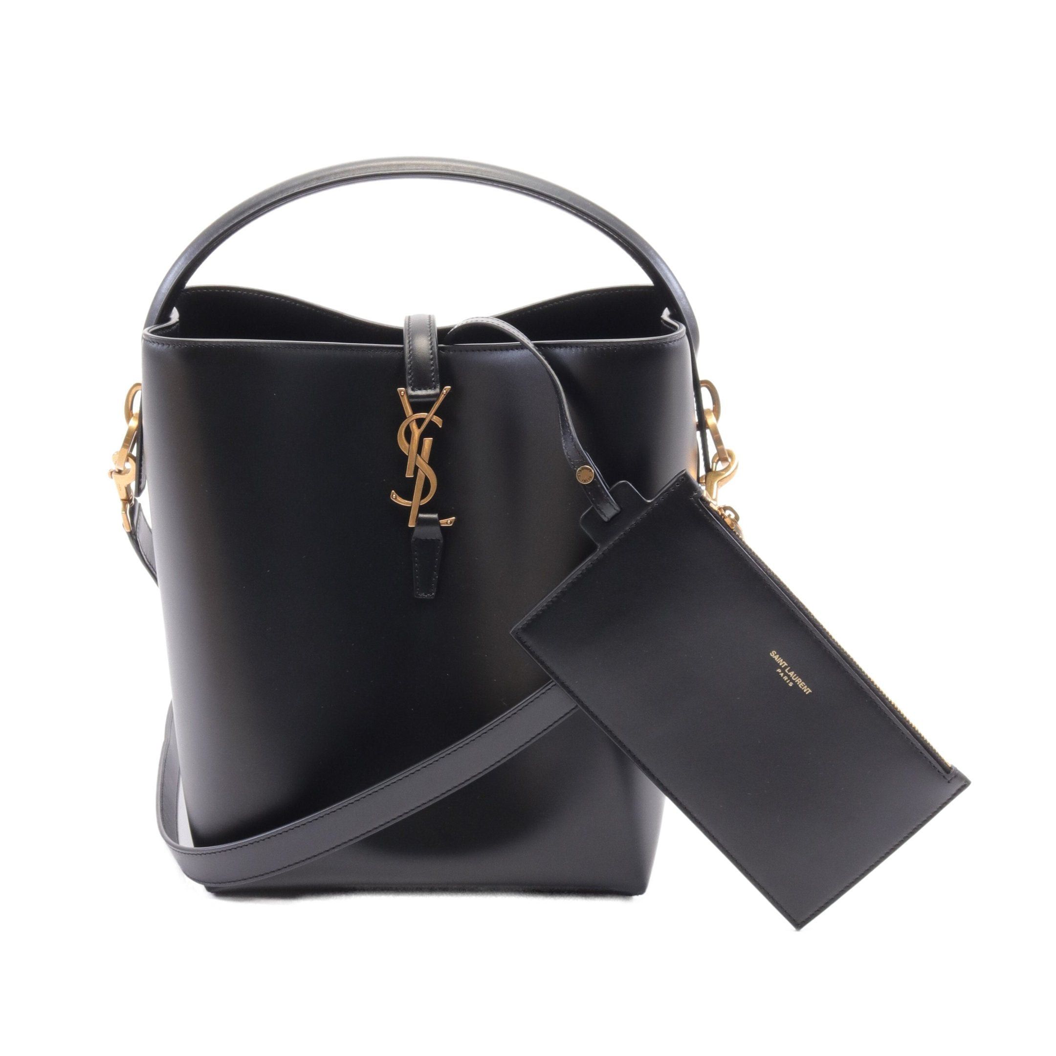 Yves Saint Laurent Yves Saint Laurent Le 37 Handbag Leather Black Size ONE SIZE - 1 Thumbnail