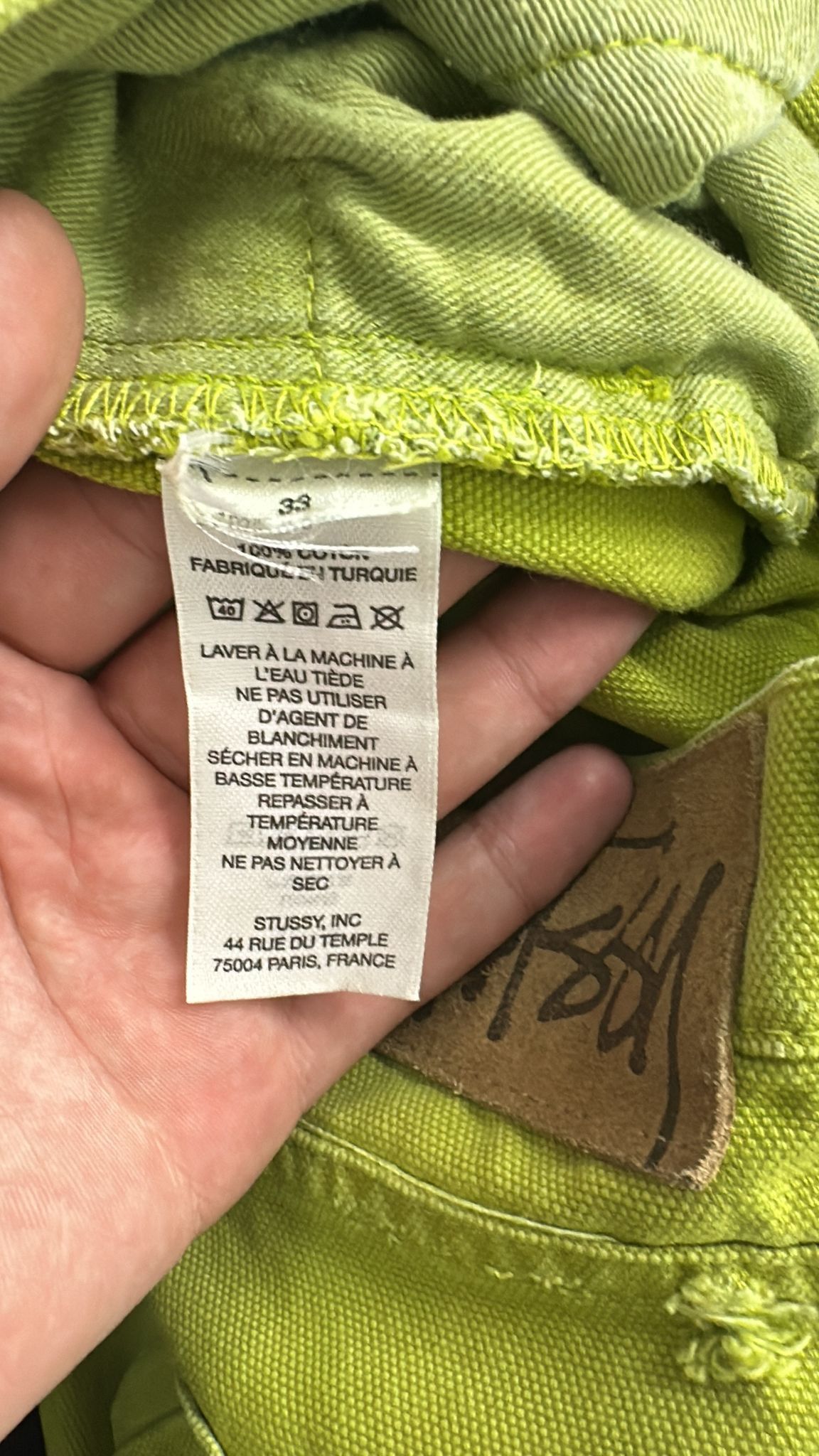 Stussy Stussy Big Ol' Jean Washed Canvas “Cactus” 33 Size US 33 - 7 Thumbnail