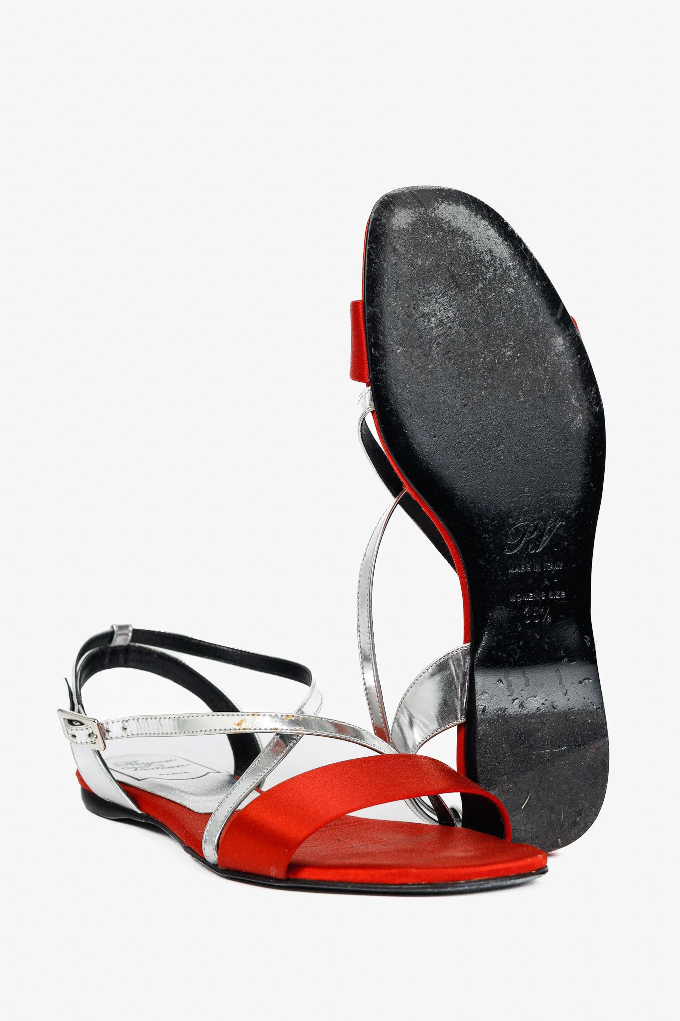 Roger Vivier Roger Vivier SS/14 Satin & Patent-Leather Flat Sandals Size US 5 / IT 35 - 4 Thumbnail
