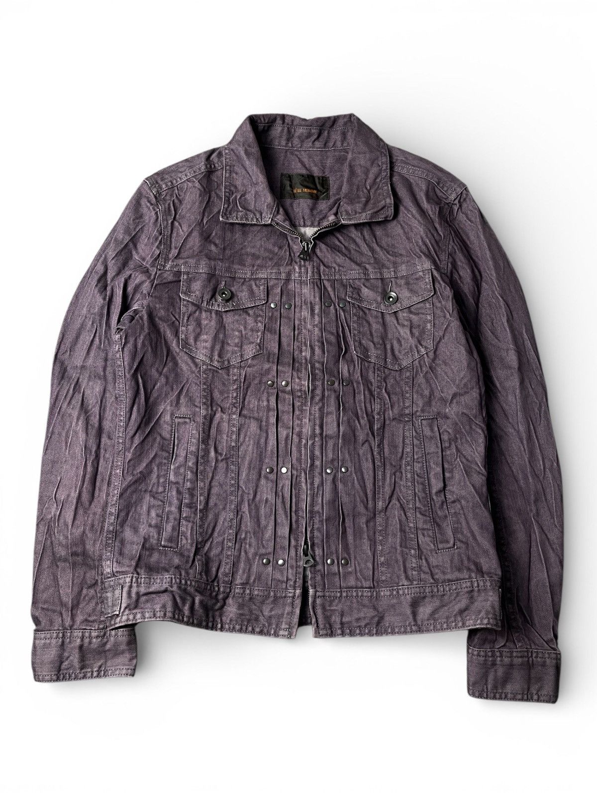 Issey Miyake Tete Homme Issey Miyake Studded Type 2 Denim Jacket Size US M / EU 48-50 / 2 - 1 Thumbnail