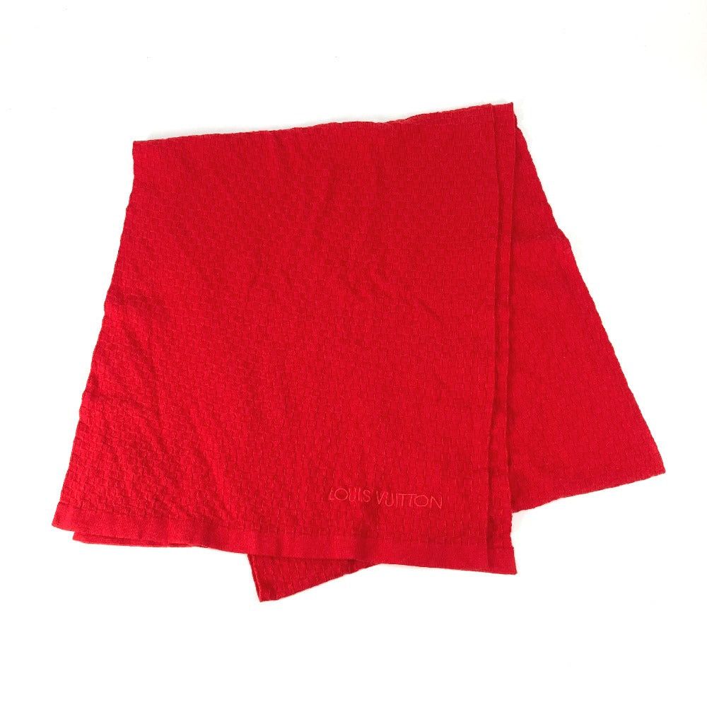 Louis Vuitton Louis Vuitton M75131 Shallp Micro Damier Scarf Cotton Women Red Size ONE SIZE - 1 Thumbnail