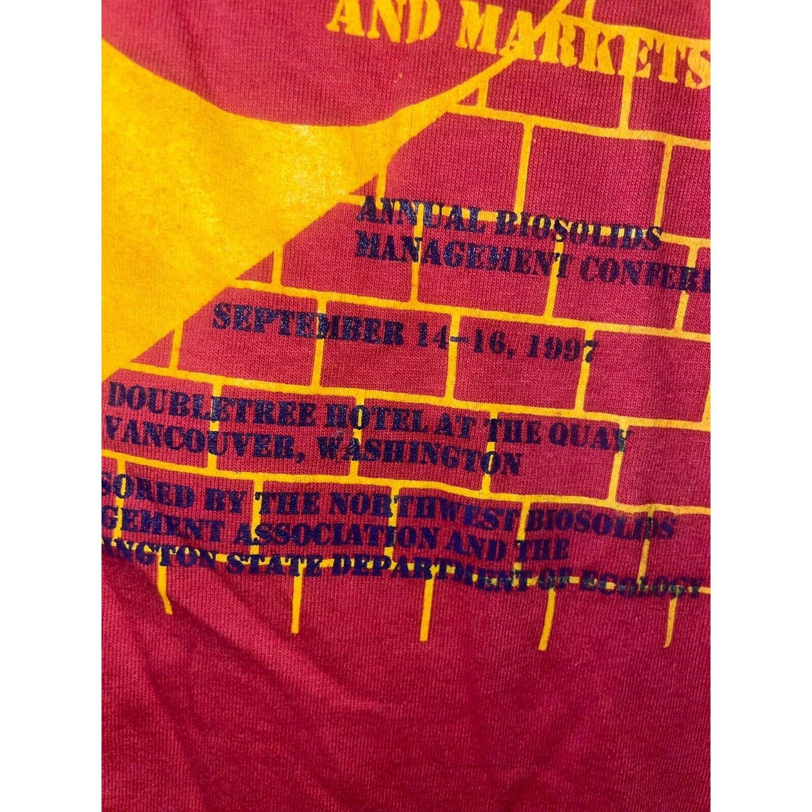 Jerzees Vinatage Biosolids Shirt Northwest Management Tee 90s VTG L Size US L / EU 52-54 / 3 - 10 Thumbnail