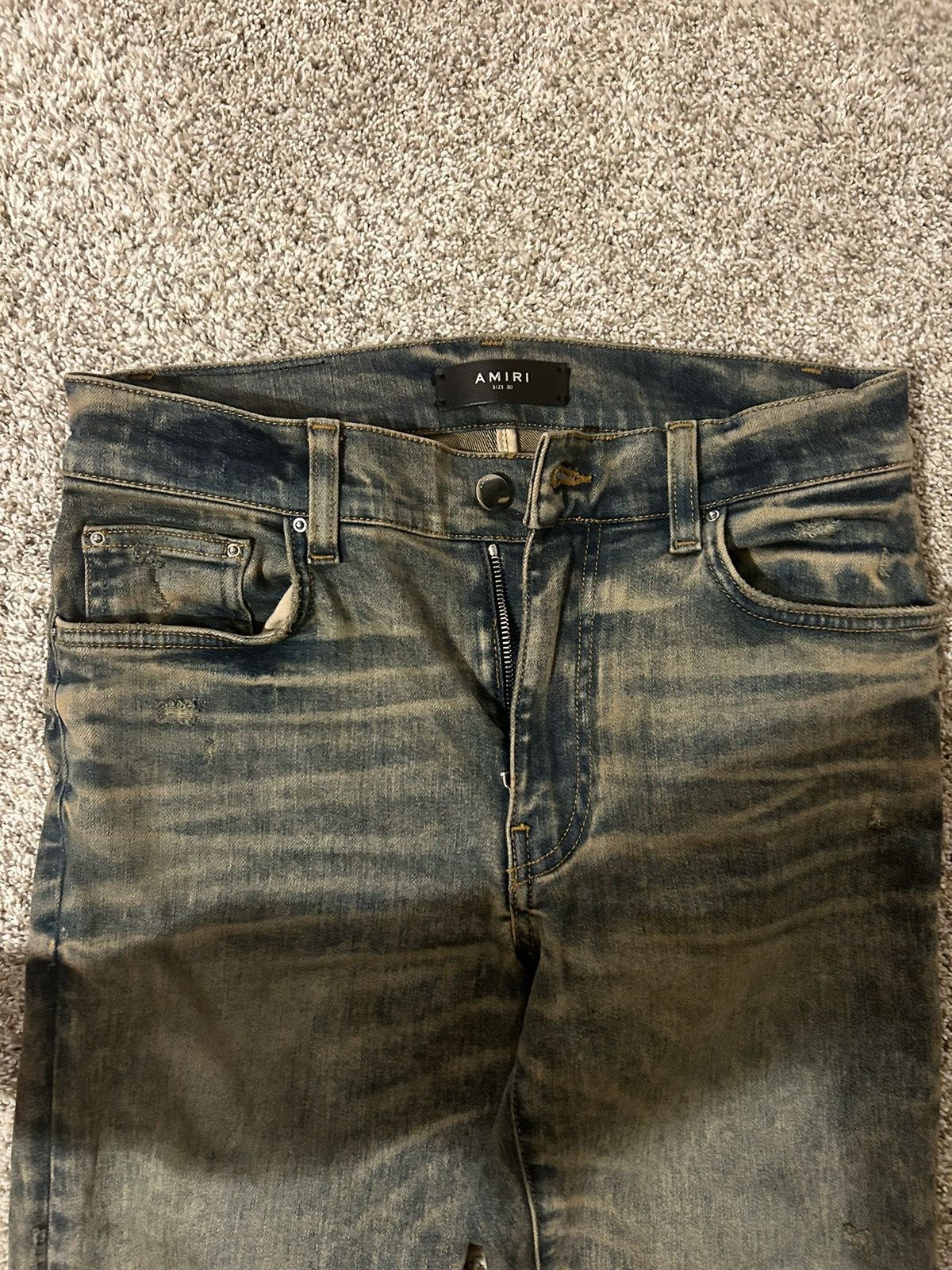 Amiri Sand Washed Blue Denim Size US 30 / EU 46 - 6 Thumbnail