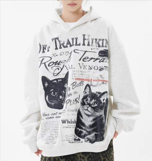 Japanese Brand × Vintage "Cat Vengeance -L" Hoodie Size US L / EU 52-54 / 3 - 3 Thumbnail