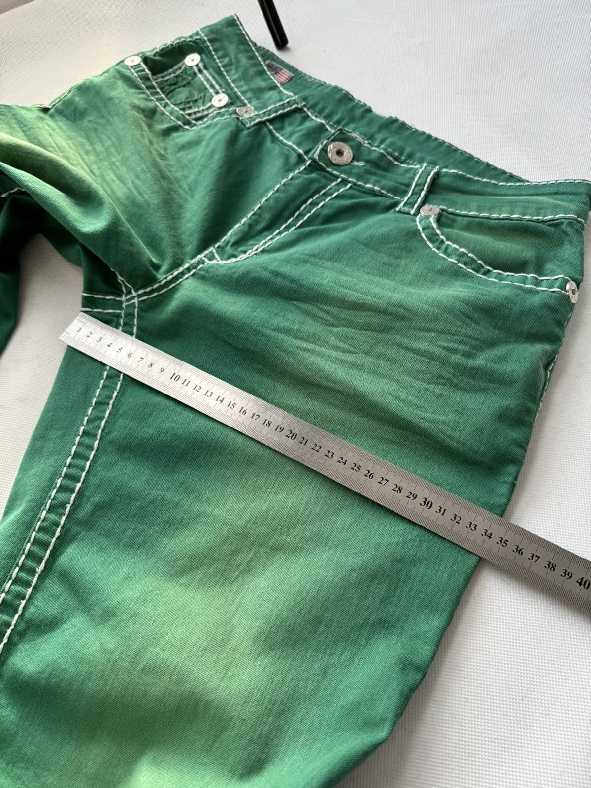 True Religion Vintage Usa True Religion Washed Green Swag Denim Jeans Size US 33 - 22 Thumbnail