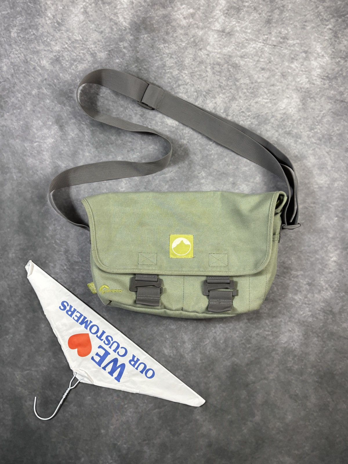 Lowepro Lowepro Side Bag Mini Messenger Recycled Green Canvas Sling Size ONE SIZE - 2 Thumbnail