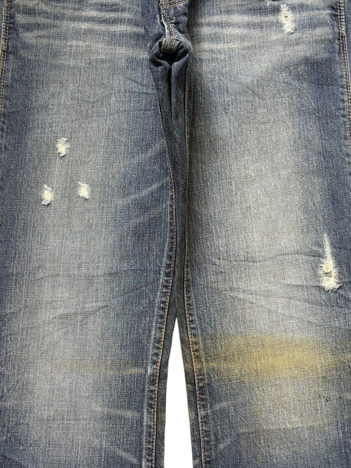 Edwin Vintage Vienus Mud Wash Distress Low Rise Flare Jeans Size 29" - 3 Thumbnail