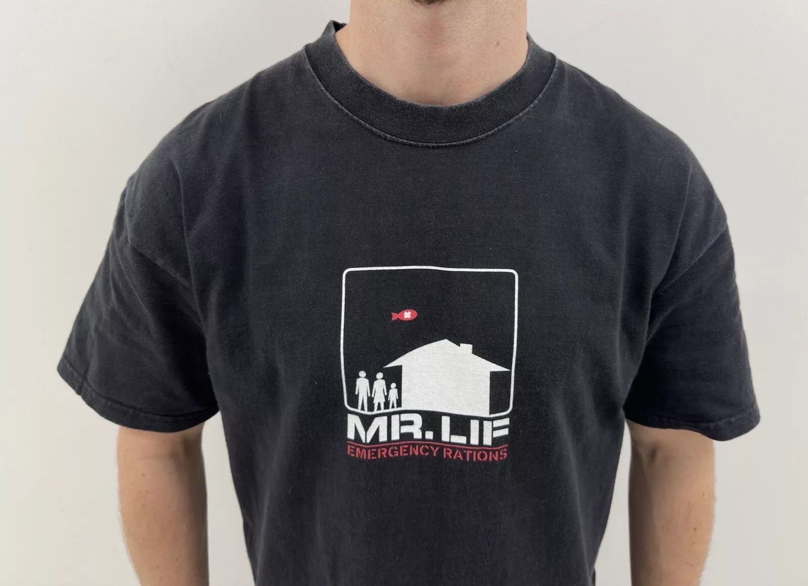 Hanes Vintage Mr. Lif Emergency Rations Shirt Faded Mens Hip Hop Size US L / EU 52-54 / 3 - 3 Thumbnail