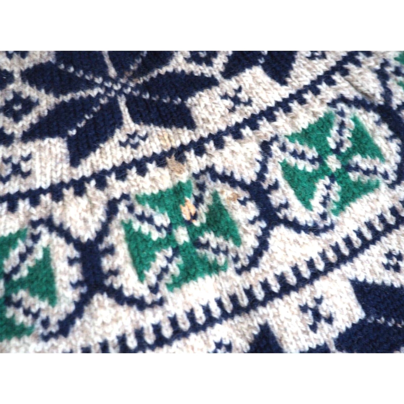 Vintage VTG 70s Woolrich Wool Beige Fair Isle Nordic Camp Pullover Sweater Unisex L Size US L / EU 52-54 / 3 - 5 Thumbnail
