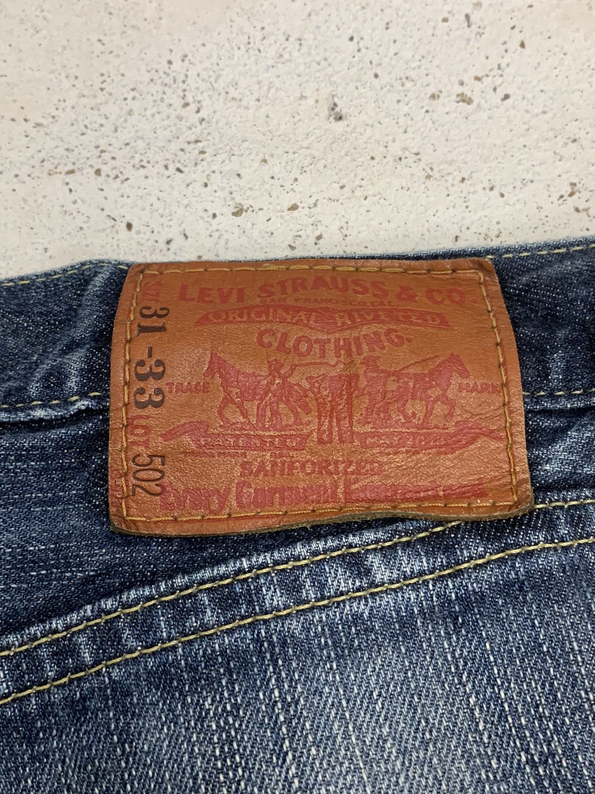 Levi's × Vintage Levis 502 Sanforized Light Whisker Wash (AE21) Size US 31 - 22 Thumbnail