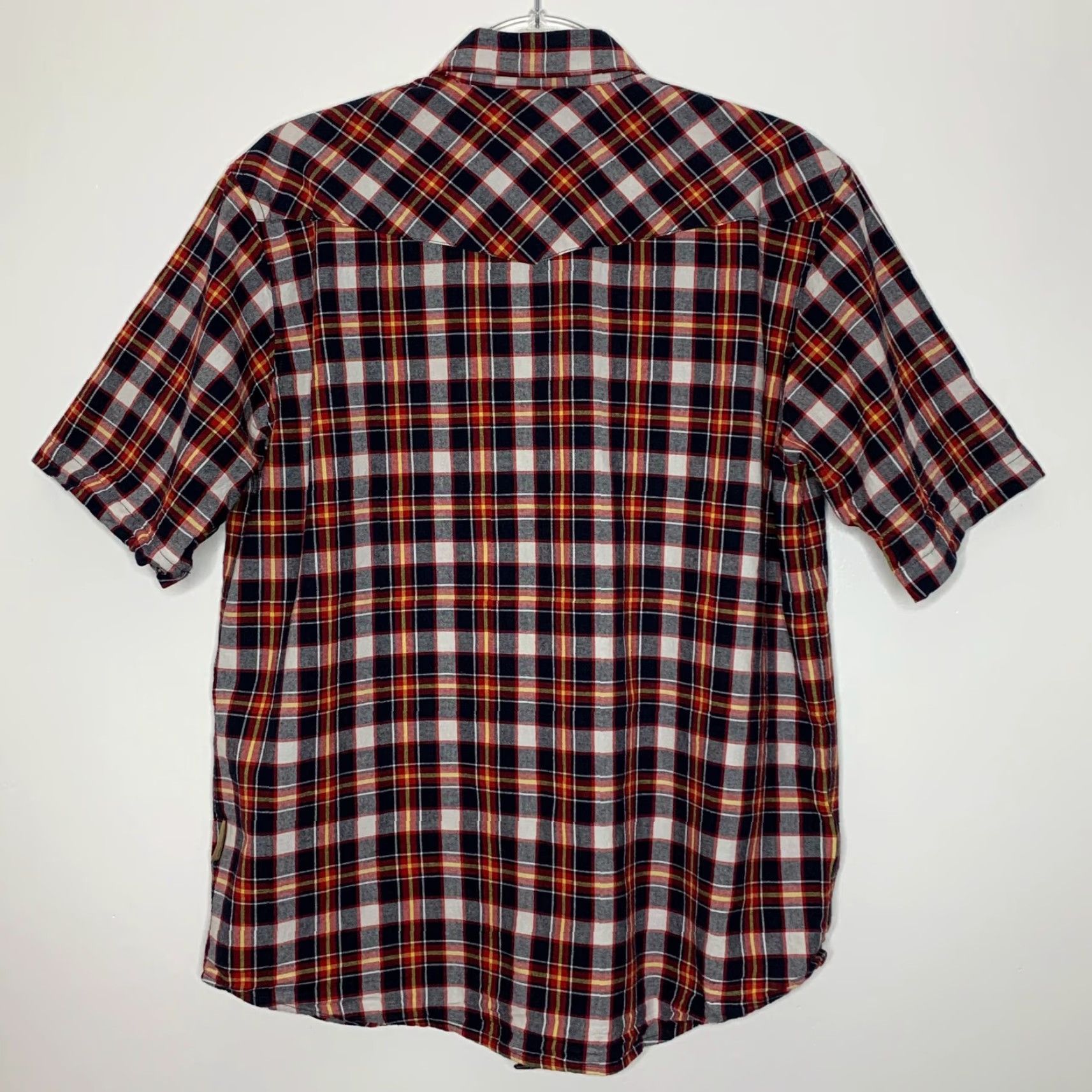 SKECHERS Skechers for Work Mens Size M Shirt Button-Up Short Sleeve Plaid Made to Last Mens Shirt Size US M / EU 48-50 / 2 - 5 Thumbnail