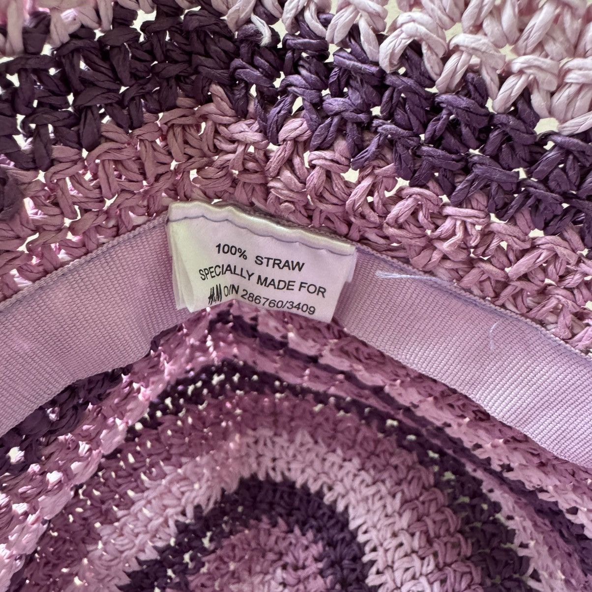 H&M H&M Crochet Stripe Straw Bucket Hat Size ONE SIZE - 4 Thumbnail