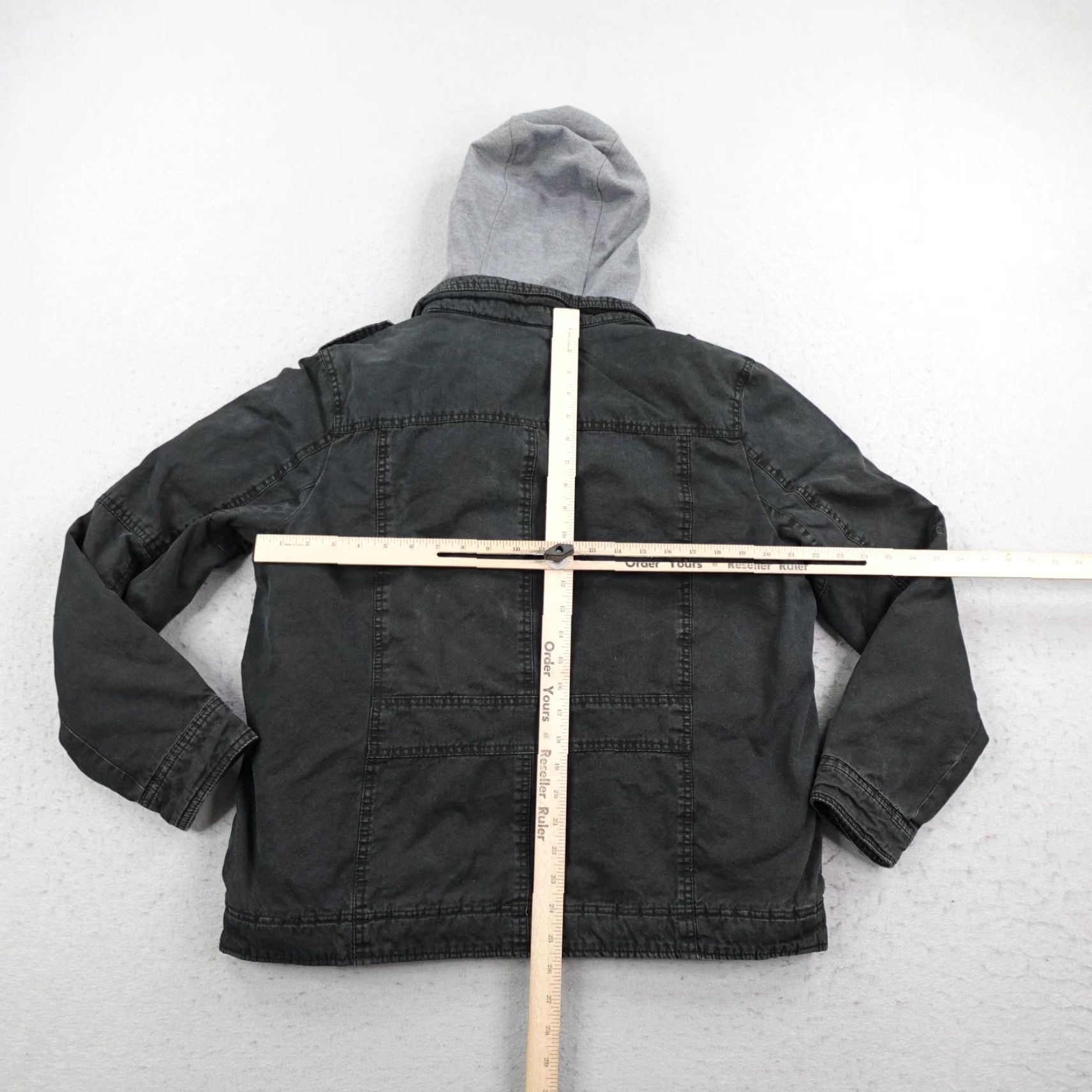 Levi's Levi's Jacket Mens M Gray Hooded Sherpa Lined Canvas Bomber Work Coat Size US M / EU 48-50 / 2 - 7 Thumbnail