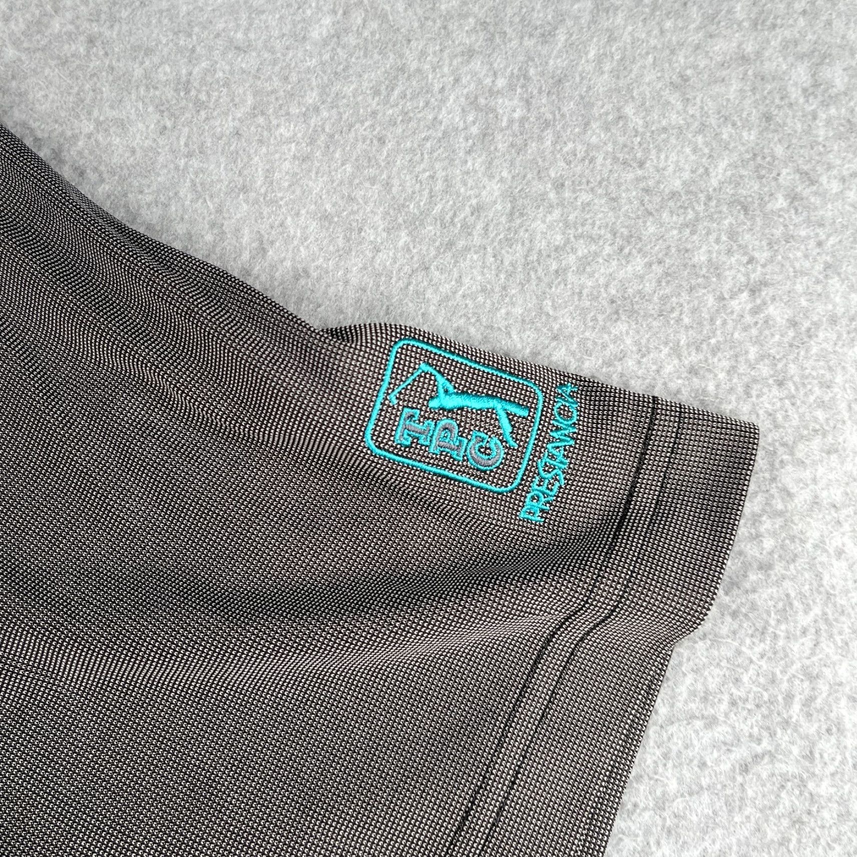 Footjoy FootJoy Polo Shirt Mens Medium Gray Teal Blue Accent Stretch Golf Shirt Casual Workwear Striped Logo 90s? Size US M / EU 48-50 / 2 - 2 Thumbnail